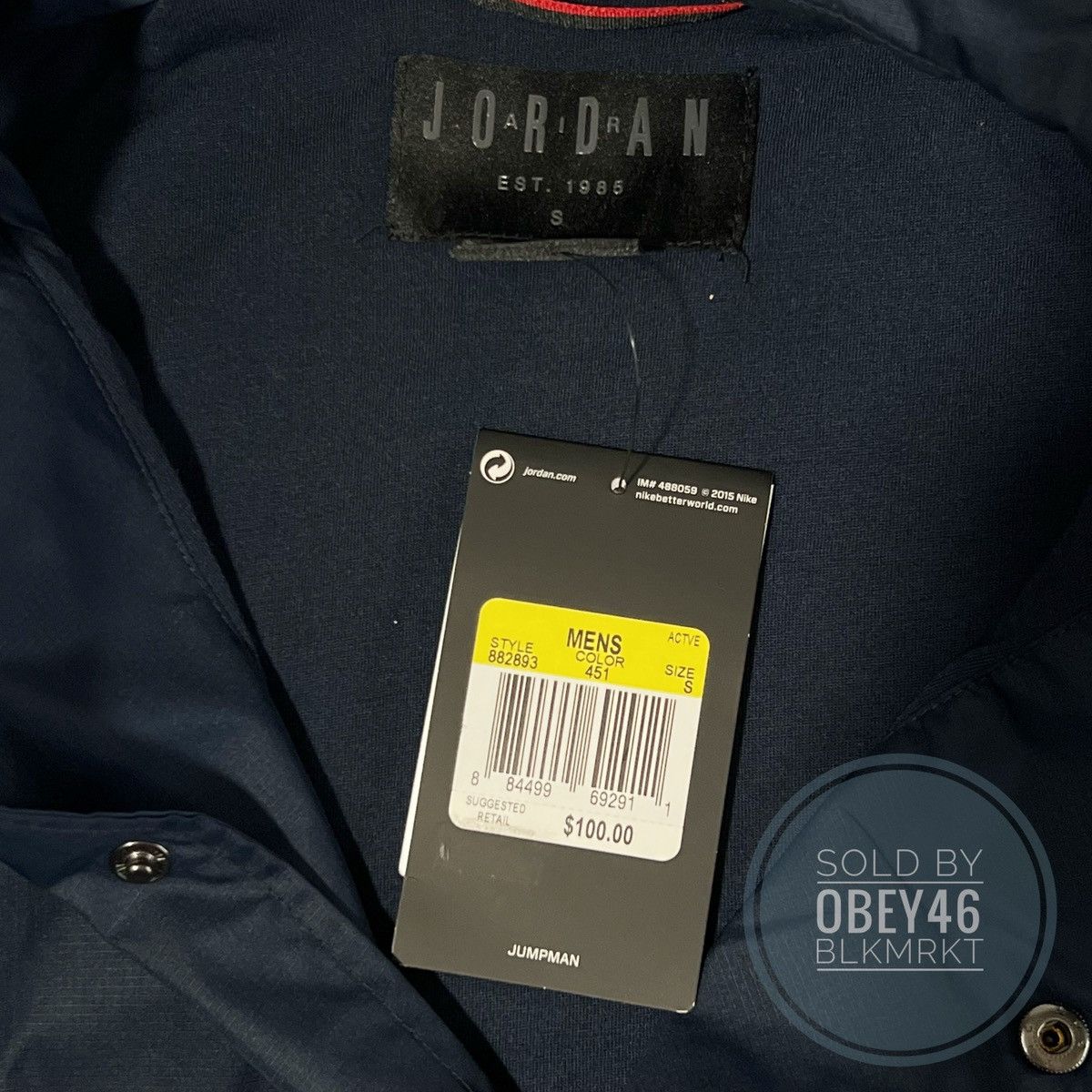 Jordan Brand Air Jordan Essentials Coaches Jacket All Over Print Logo S Size US S / EU 44-46 / 1 - 2 Thumbnail