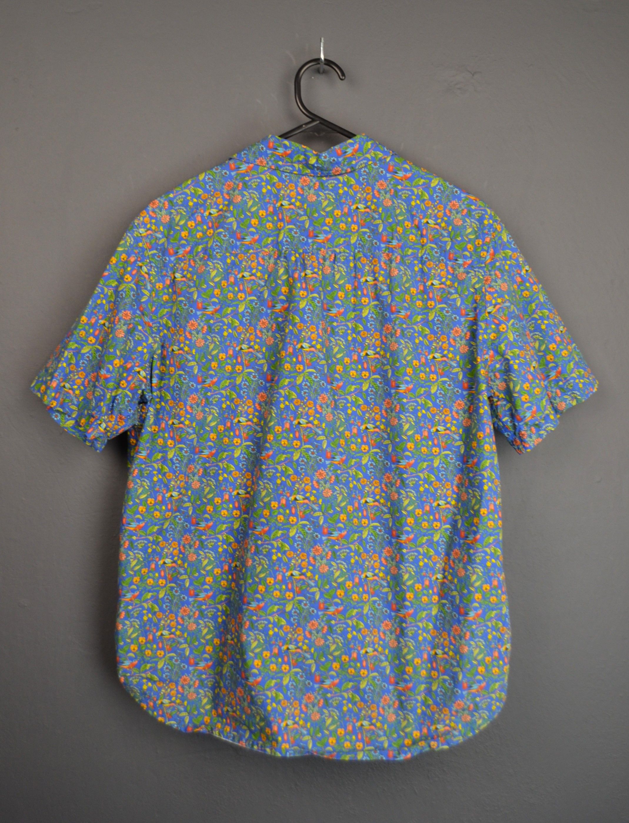 A.P.C. A.P.C. Short Sleeve Floral Birds Shirt 42 M-L Size US L / EU 52-54 / 3 - 10 Thumbnail
