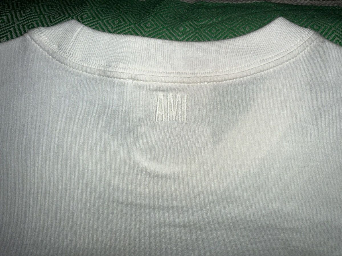 AMI AMI PARIS “De Coeur” embroidered cotton-jersey Tee! UNISEX! Size US XS / EU 42 / 0 - 11 Thumbnail