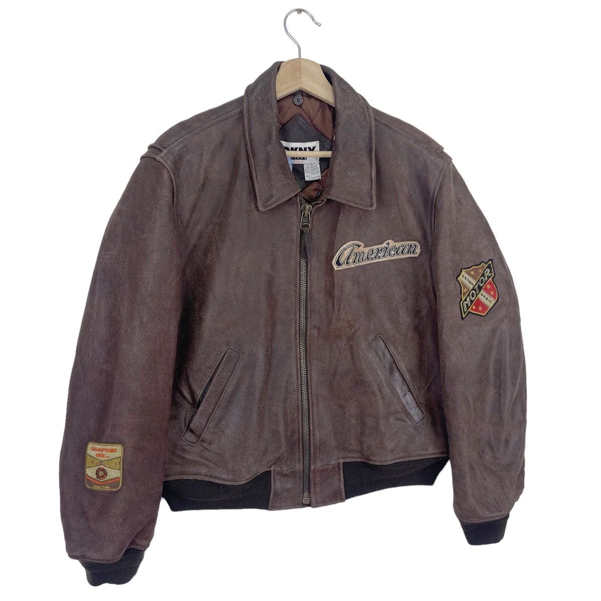 DKNY DKNY Patches Bomber Leather Jacket Size US M / EU 48-50 / 2 - 4 Thumbnail