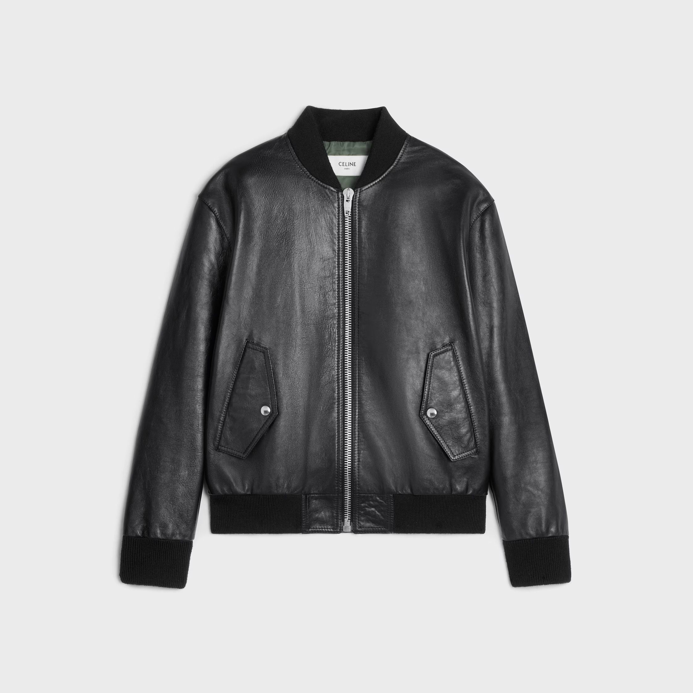 Celine o1loc1c1225 Blouson Jacket In Soft Lambskin in Black Size US M / EU 48-50 / 2 - 1 Thumbnail