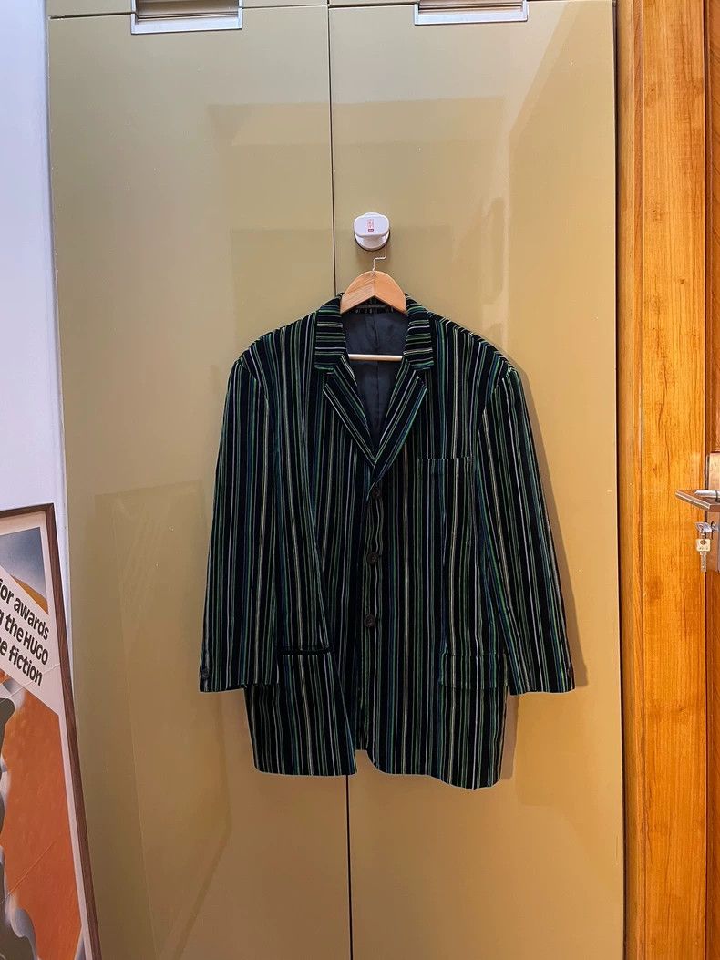 Yohji Yamamoto Yohji Yamamoto size s 93AW Velvet Stripe Suit 2501-Nextarro Size 38R - 2 Thumbnail