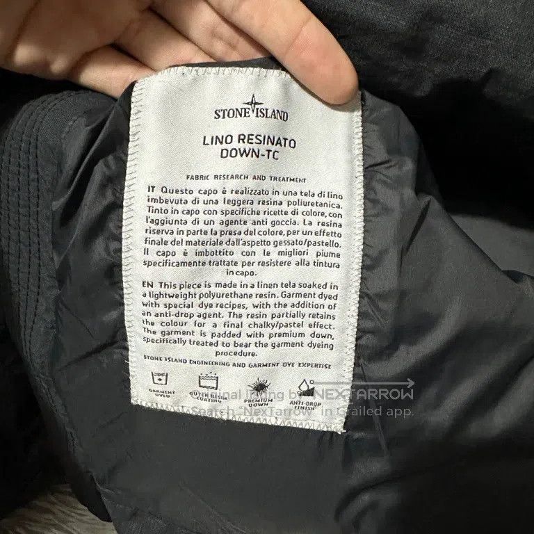 Stone Island Stone Island Linen Resin Down Jacket Coat Black L Size US L / EU 52-54 / 3 - 8 Thumbnail