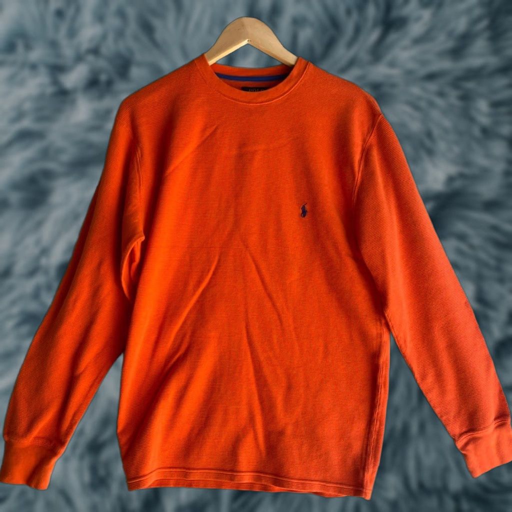 Ralph Lauren Polo Ralph Lauren Shirt Longsleeve Mens M Orange Thermal 100% Cotton Size US M / EU 48-50 / 2 - 1 Thumbnail