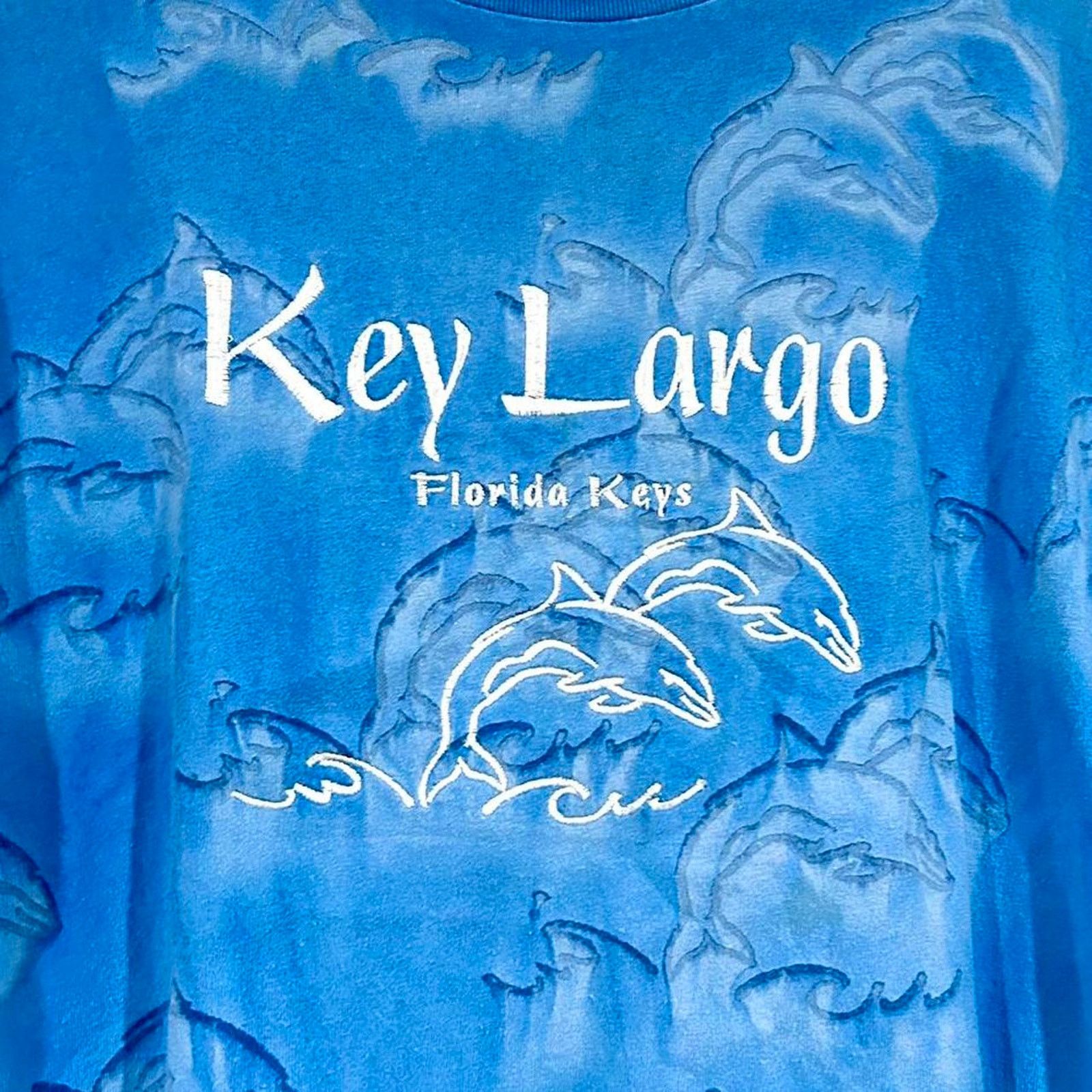 Other Vintage Key Largo Florida Keys Dolphins AOP Tee Shirt Size US M / EU 48-50 / 2 - 2 Thumbnail
