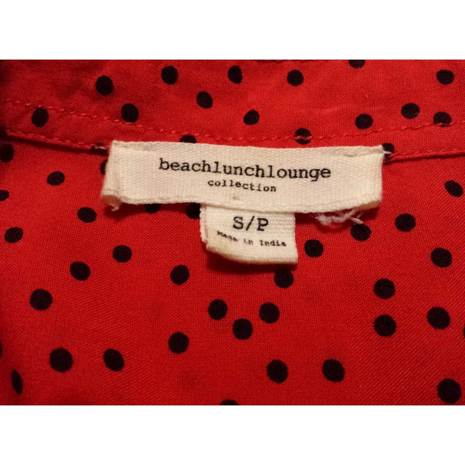 Vintage Beach Lunch Lounge Womens Shirt Small Long Sleeve Red Geometric Button-Down Blouse Size S / US 4 / IT 40 - 5 Thumbnail