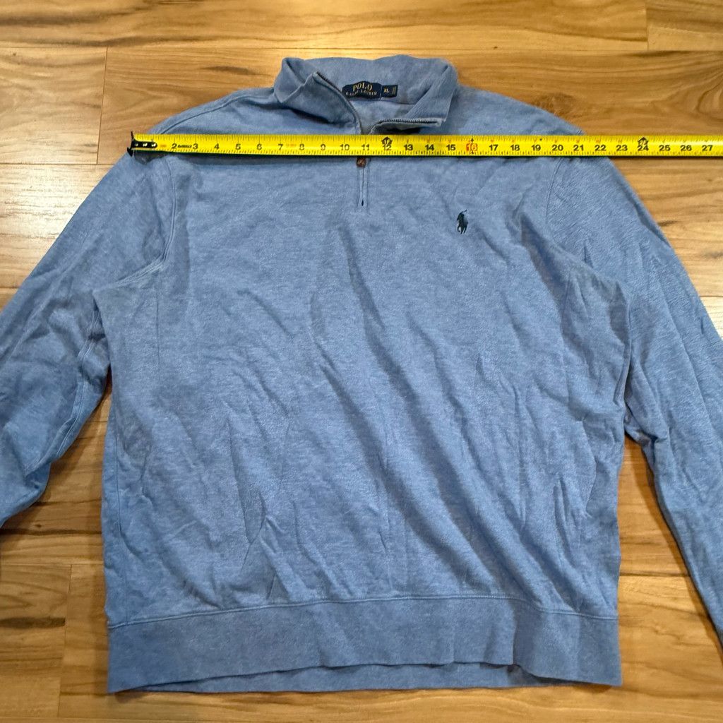 Polo Ralph Lauren Polo Ralph Lauren Men’s XL Blue Quarter Zip Pullover Size US XL / EU 56 / 4 - 3 Thumbnail