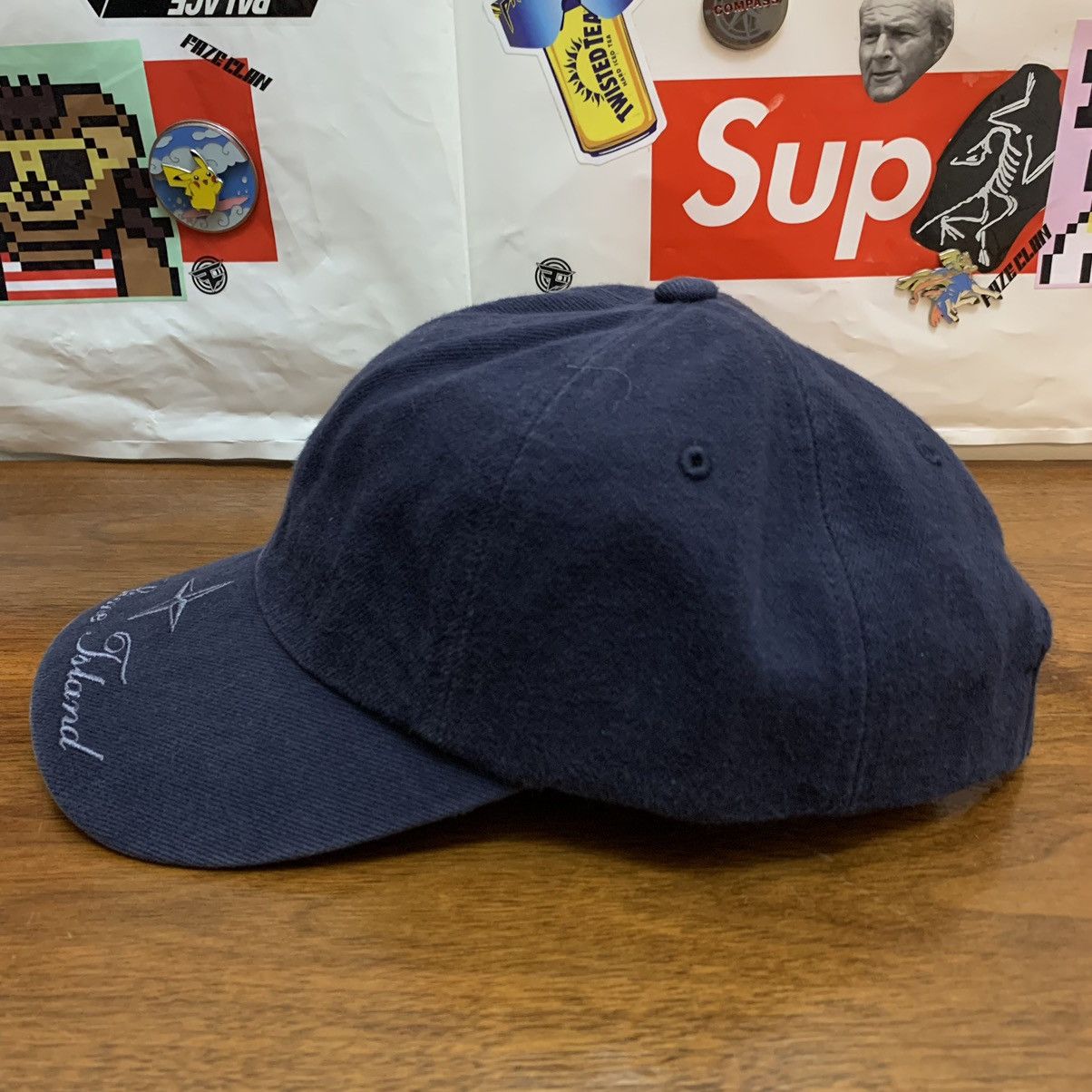 Supreme Supreme x Stone Island Denim 6-Panel Navy | Grailed