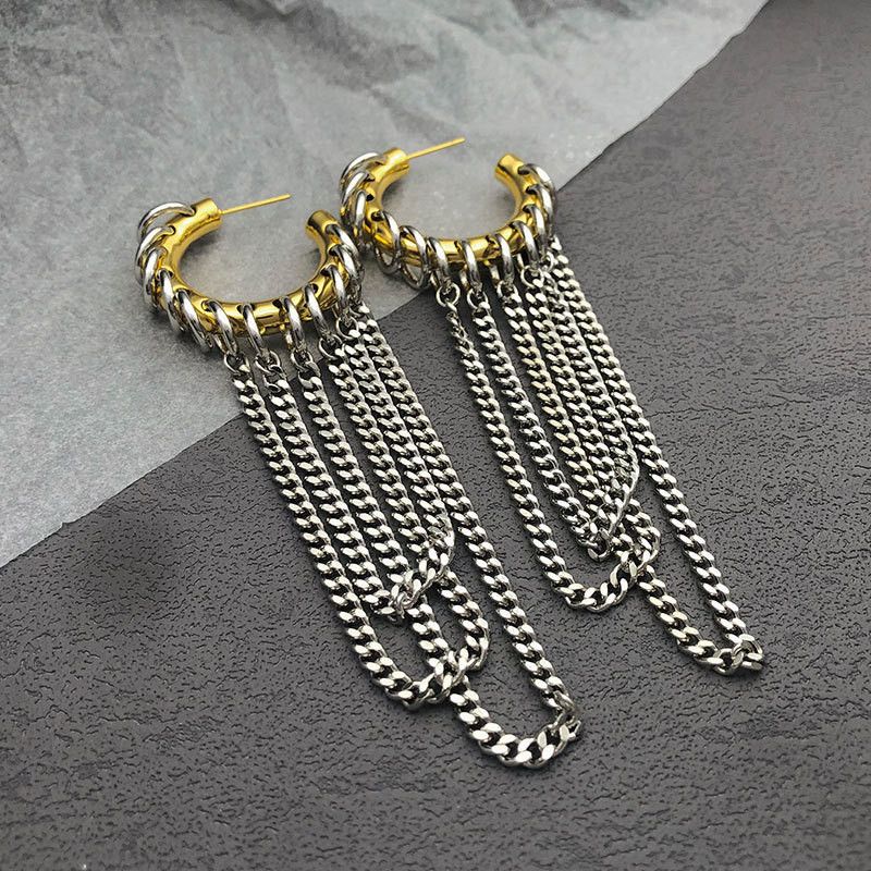 Jewelry Exaggerated Long Tassel Earrings Size ONE SIZE - 2 Thumbnail