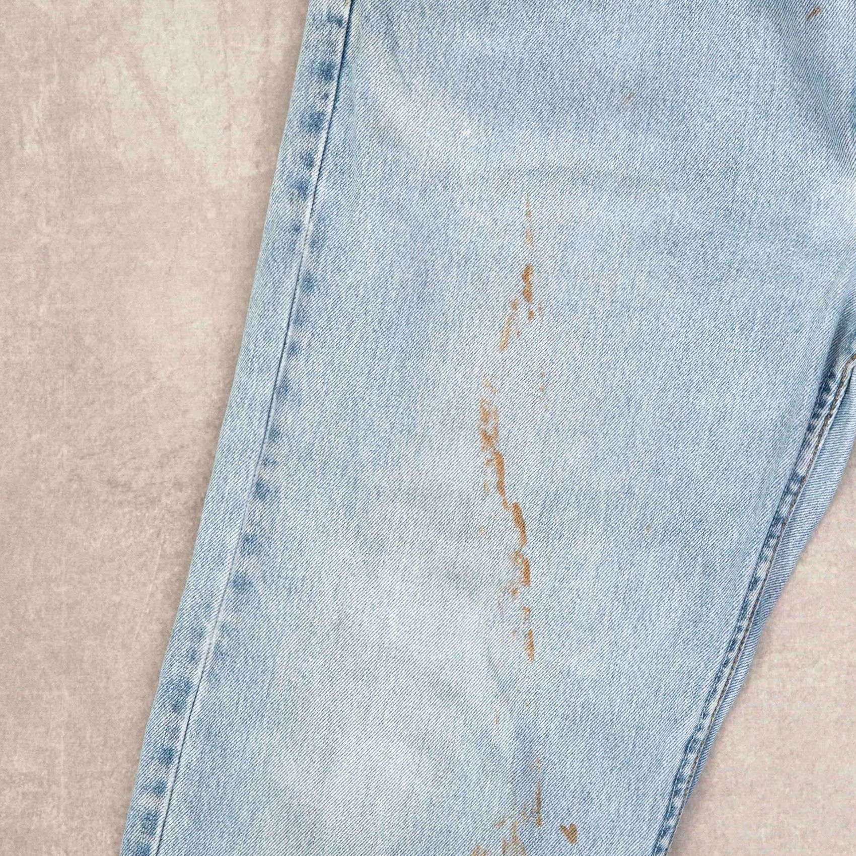 Levi's VINTAGE Levi's 505 Straight Fit Painter Jeans Mens Light Blue Denim Size US 36 / EU 52 - 7 Thumbnail