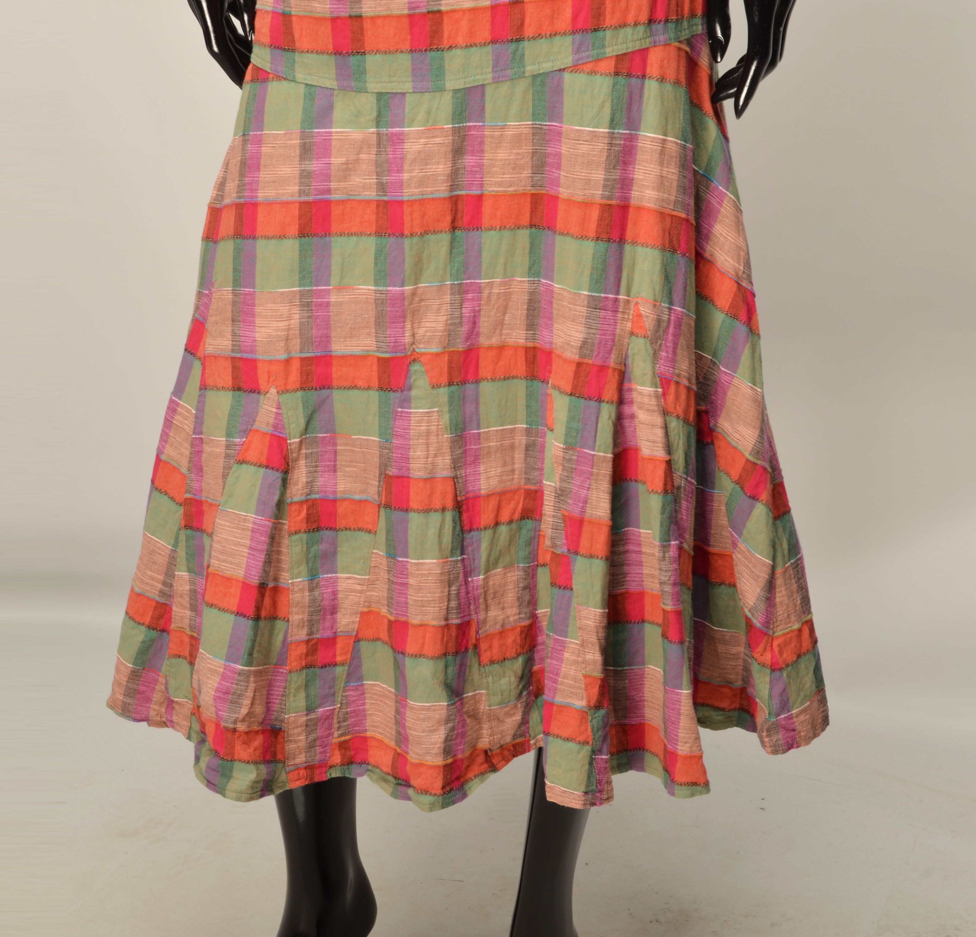 Vintage Vintage Per Una Y2K Boho Plaid Midi Skirt Size 26" / US 2 / IT 38 - 3 Thumbnail