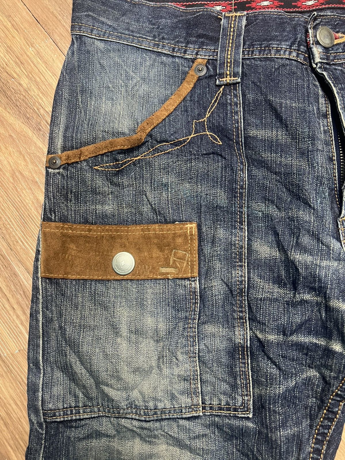 Edwin RARE Edwin XU Vintage Cargo Jeans (W34) Made in Japan (42) Size US 34 / EU 50 - 6 Thumbnail