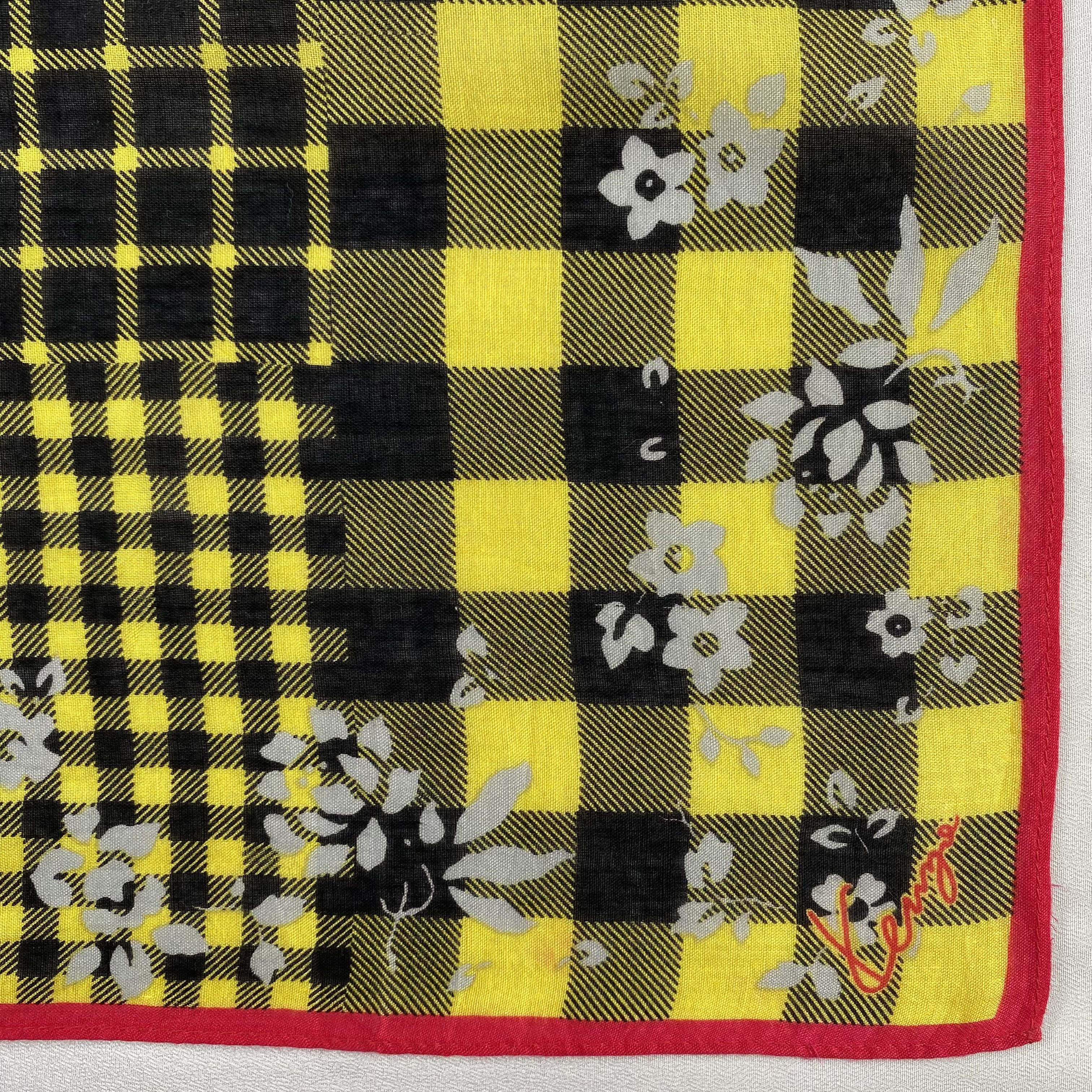 Kenzo × Vintage Kenzo Handkerchief / Neckerchief / Bandana-P1494 Size ONE SIZE - 3 Thumbnail