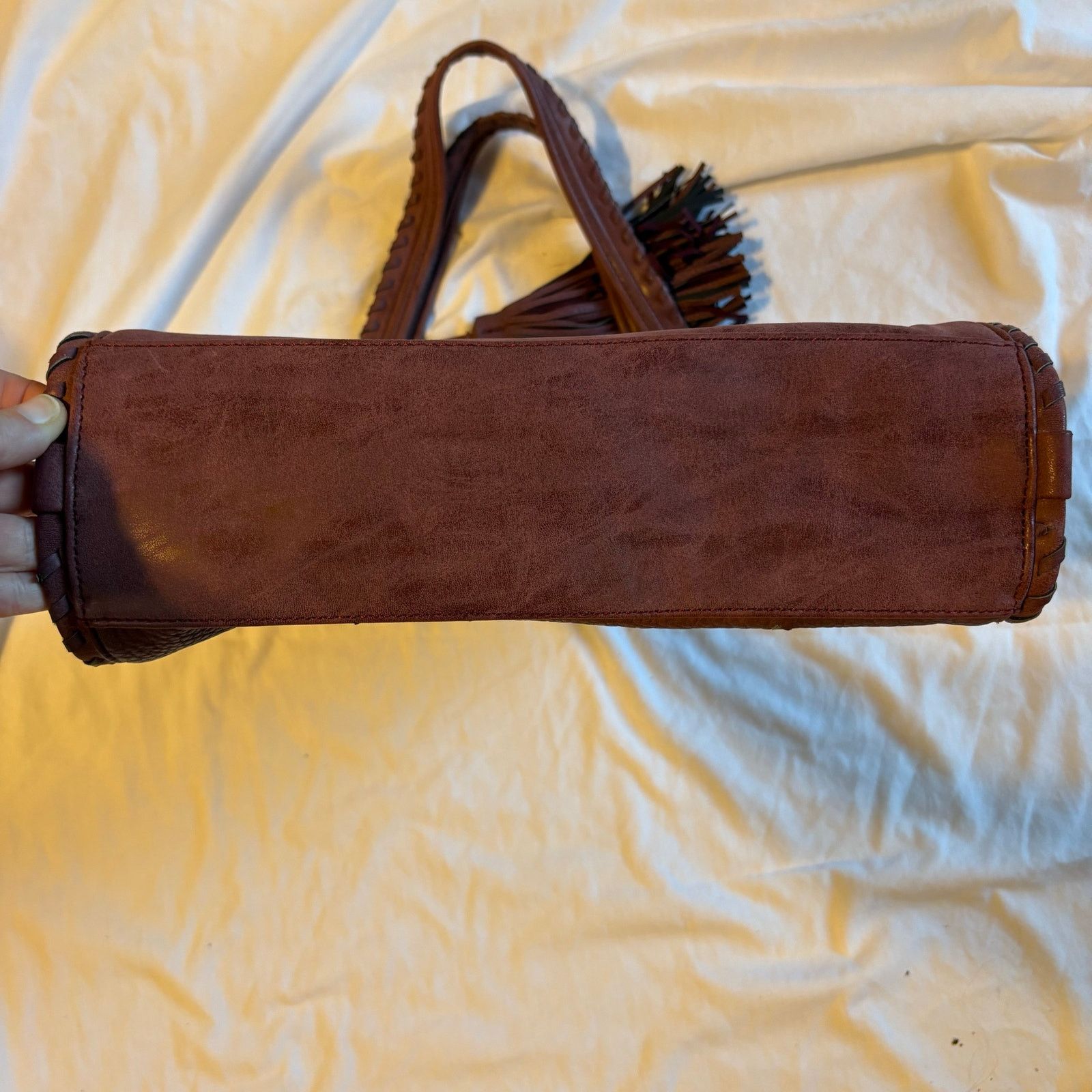 Steve Madden Steven by Steve Madden Genuine Leather Boho Tote Handbag Size ONE SIZE - 3 Thumbnail