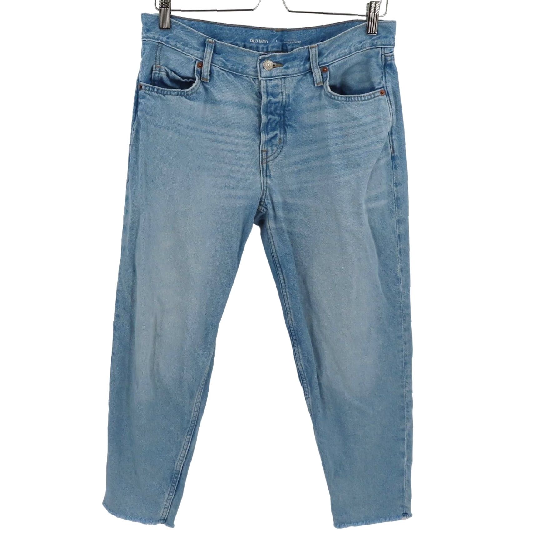 Old Navy Old Navy Womens Jeans 6 High Rise Slouchy Taper Light Wash Denim Button Fly Size 28" / US 6 / IT 42 - 2 Thumbnail