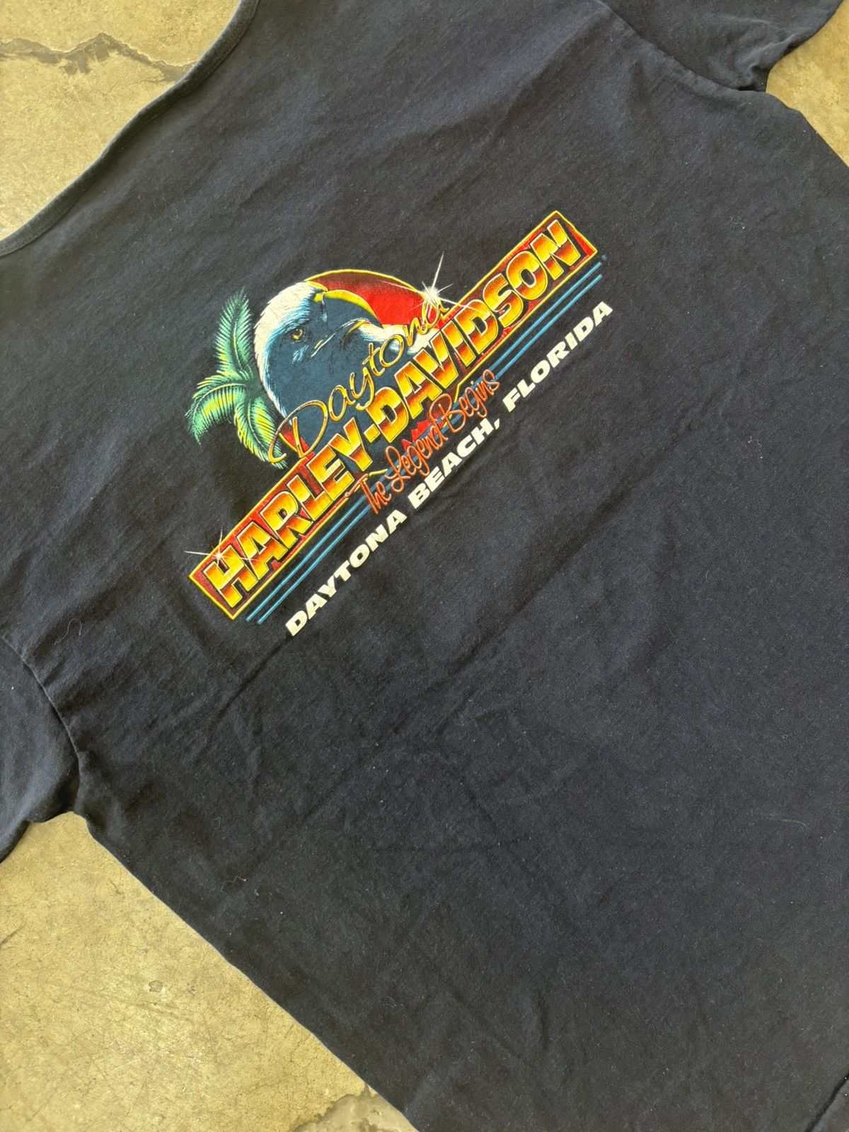 Harley Davidson × Vintage Vintage Harley Davidson Daytona Eagle Tribal Single Stitch Size US XL / EU 56 / 4 - 4 Thumbnail
