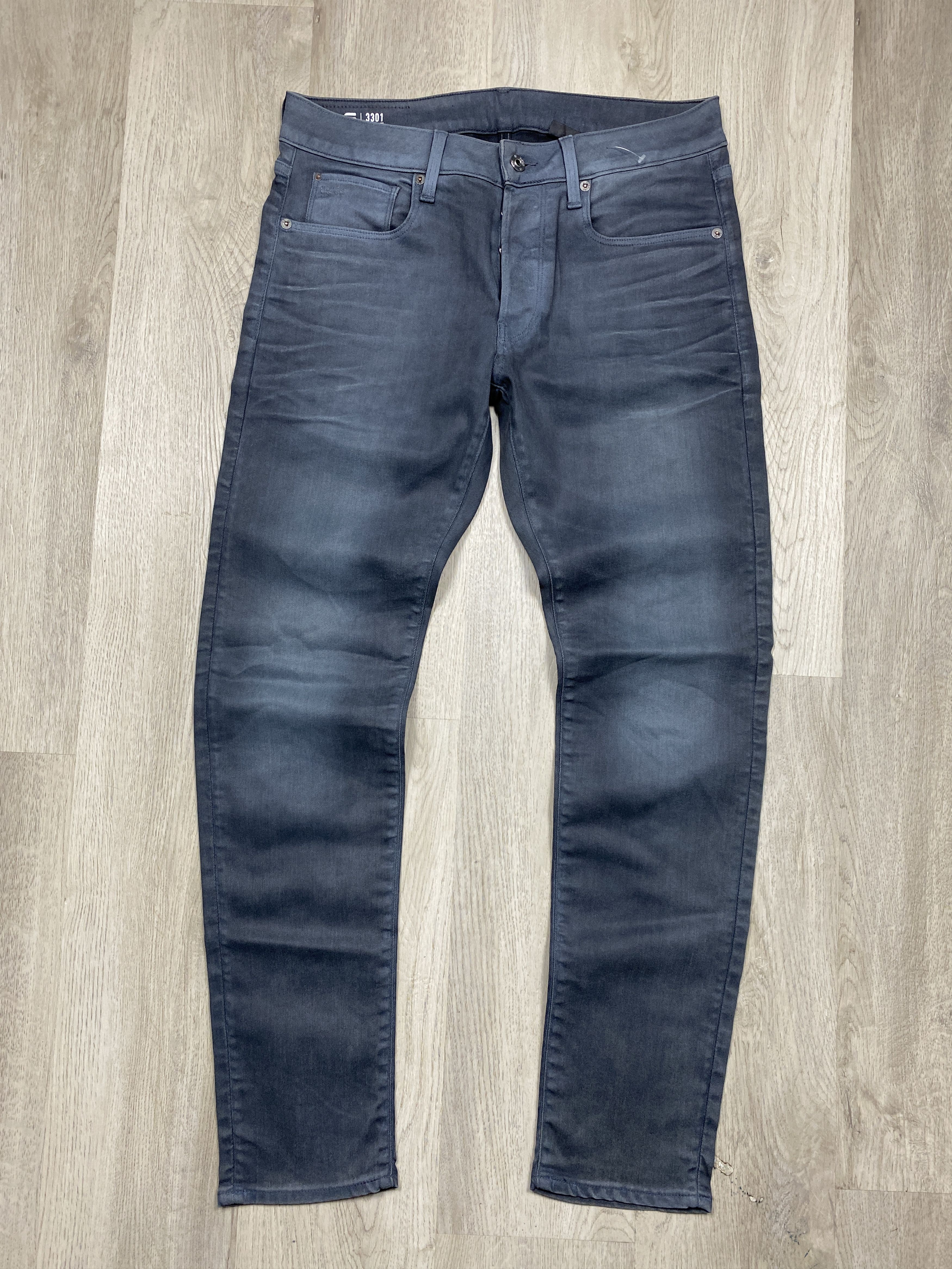 G-Star G Star Raw 3301 Slim Vintage Mens Denim Pants Jeans Size US 32 / EU 48 - 5 Thumbnail