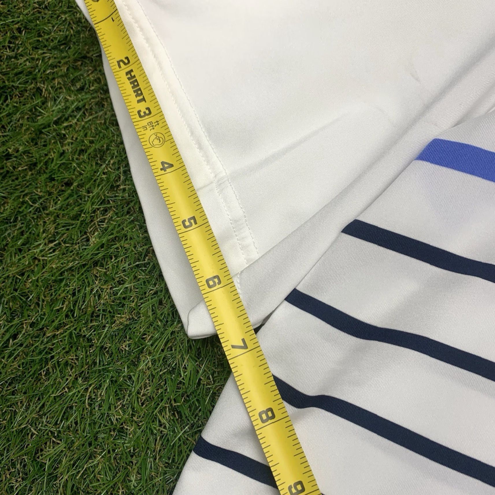 Ralph Lauren Ralph Lauren RLX Shirt Mens Large White Golf Polo Striped Athletic Whicking Sportswear Size US L / EU 52-54 / 3 - 6 Thumbnail