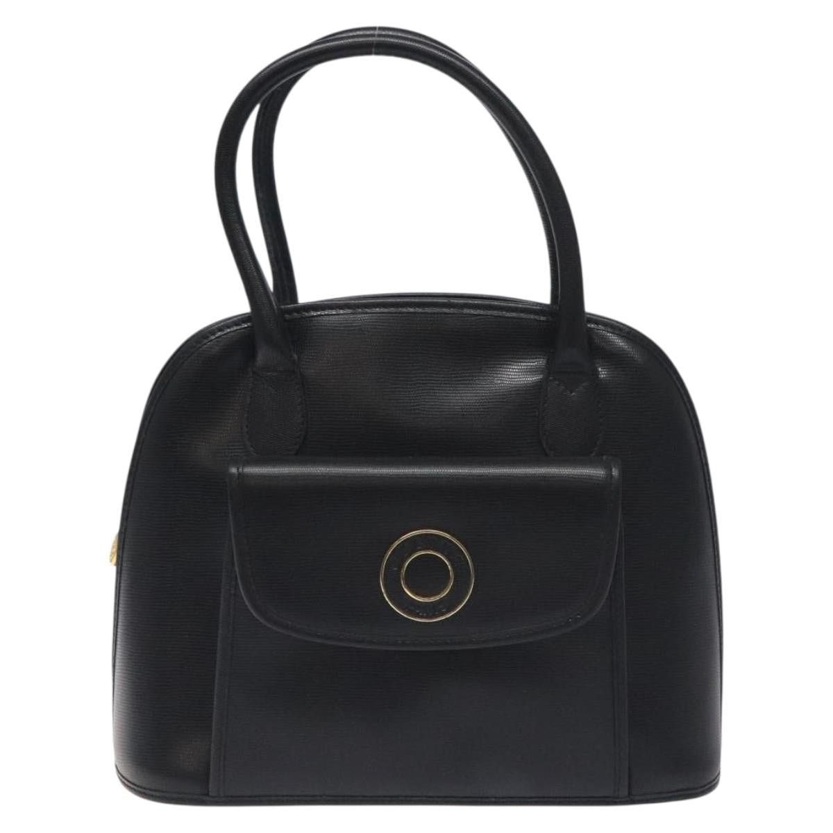 Celine CELINE Hand Bag Leather Black Gold Size ONE SIZE - 2 Thumbnail