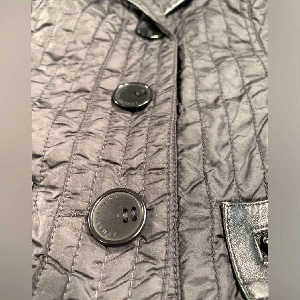 Armani Armani Collezioni quilted black jacket 2 Women Black Nylon Basic Jacket 2 Womens Size XS / US 0-2 / IT 36-38 - 5 Thumbnail