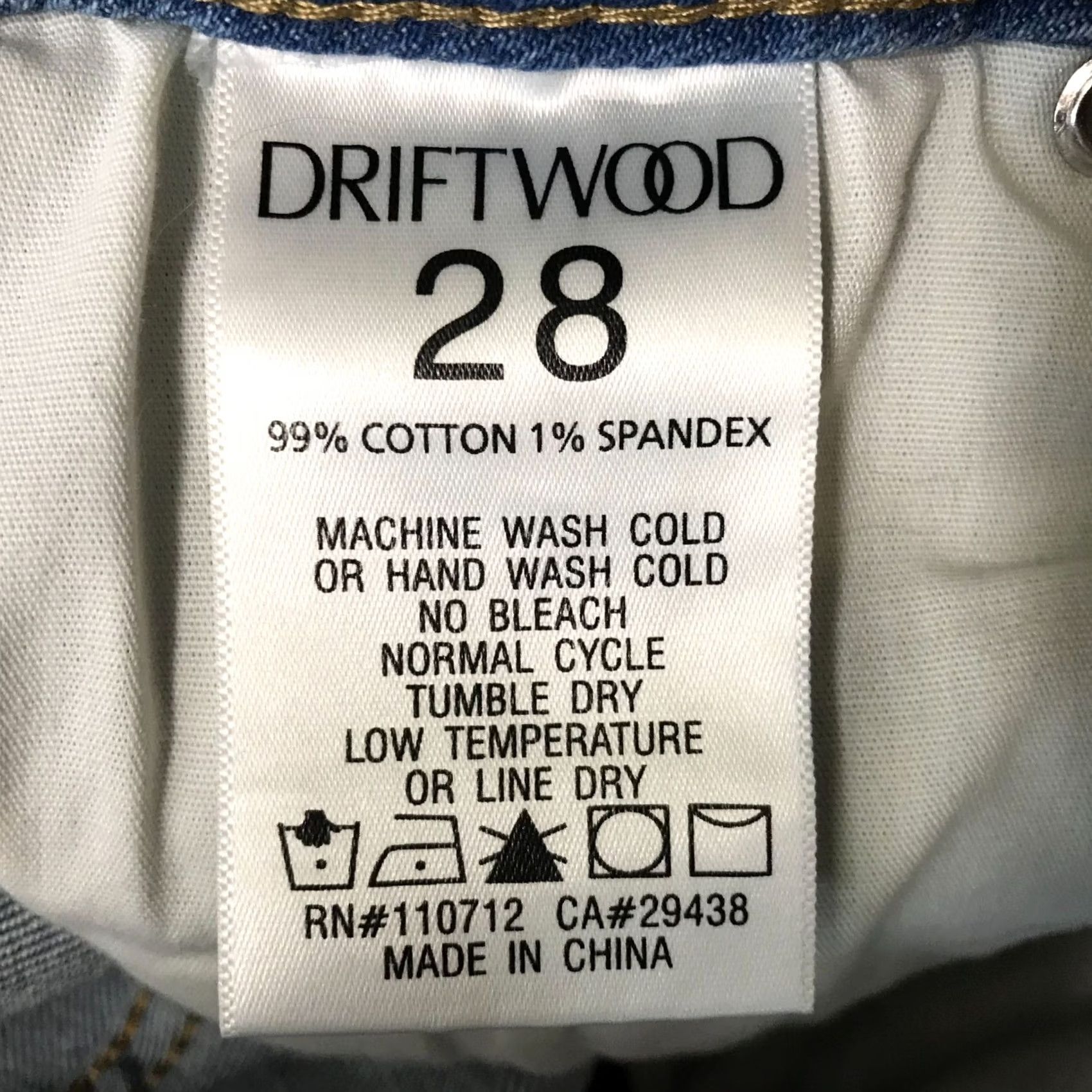 Vintage DRIFTWOOD AUDREY Blue Cotton Blend Denim Jeans Womens 28 X 29 Size 28" / US 6 / IT 42 - 7 Thumbnail