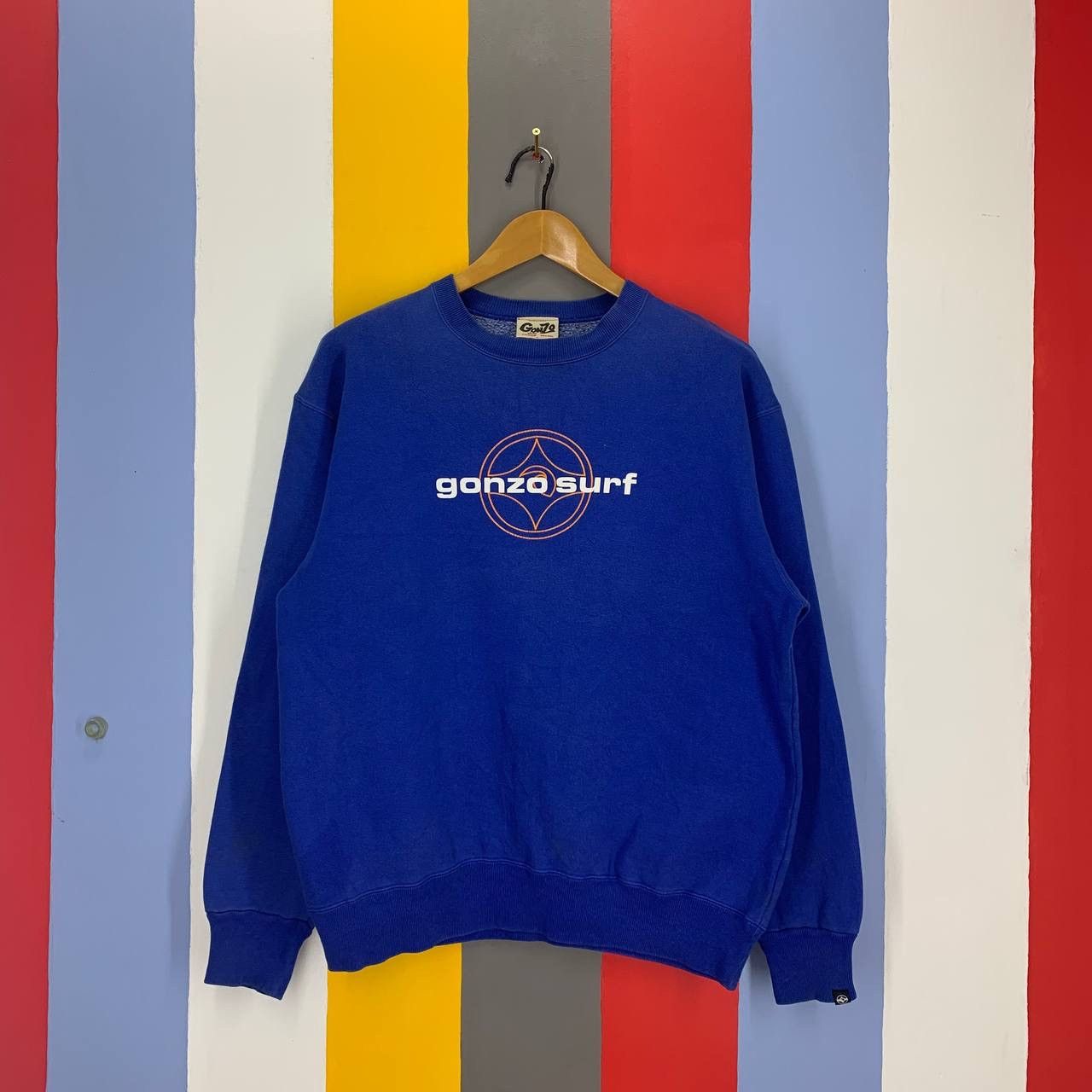 Japanese Brand 90s Vintage GONZO SURF Made In Japan Sweatshirt #2362-03 Size US L / EU 52-54 / 3 - 1 Thumbnail