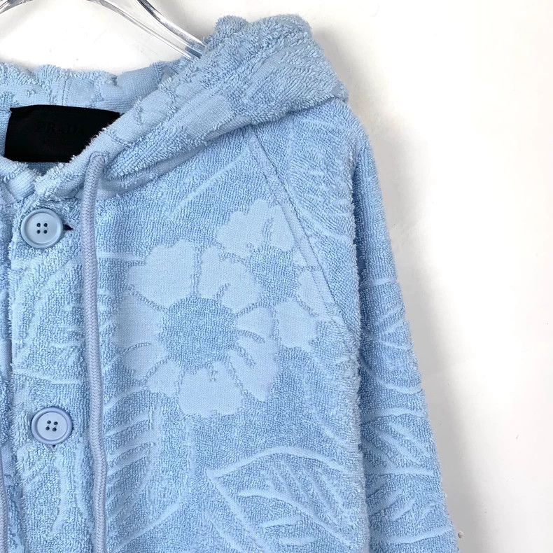 Prada Prada Blue full-print floral logo printed hooded drawstring Size US S / EU 44-46 / 1 - 3 Thumbnail