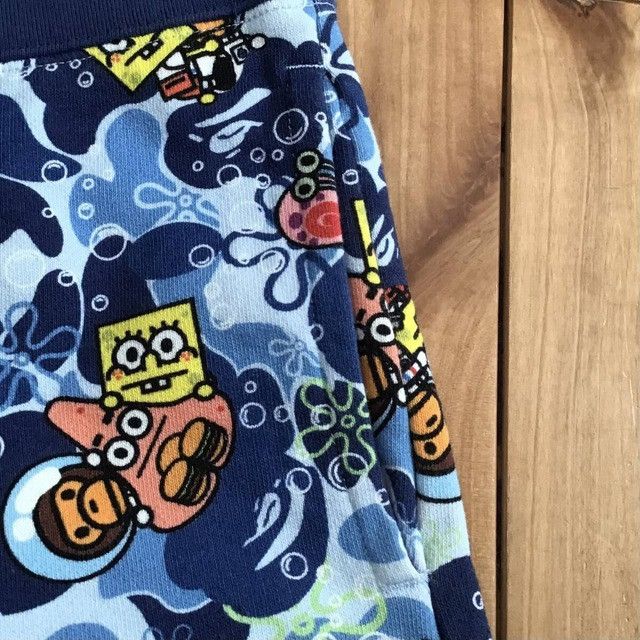 Bape × Nickelodeon BAPE × Spongebob Milo sweat shorts a bathing ape ★size L Size US 34 / EU 50 - 4 Thumbnail
