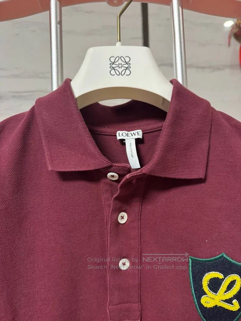 Loewe Loewe Burgundy polo shirt short-sleeve, soft to the touch, Size US M / EU 48-50 / 2 - 6 Thumbnail
