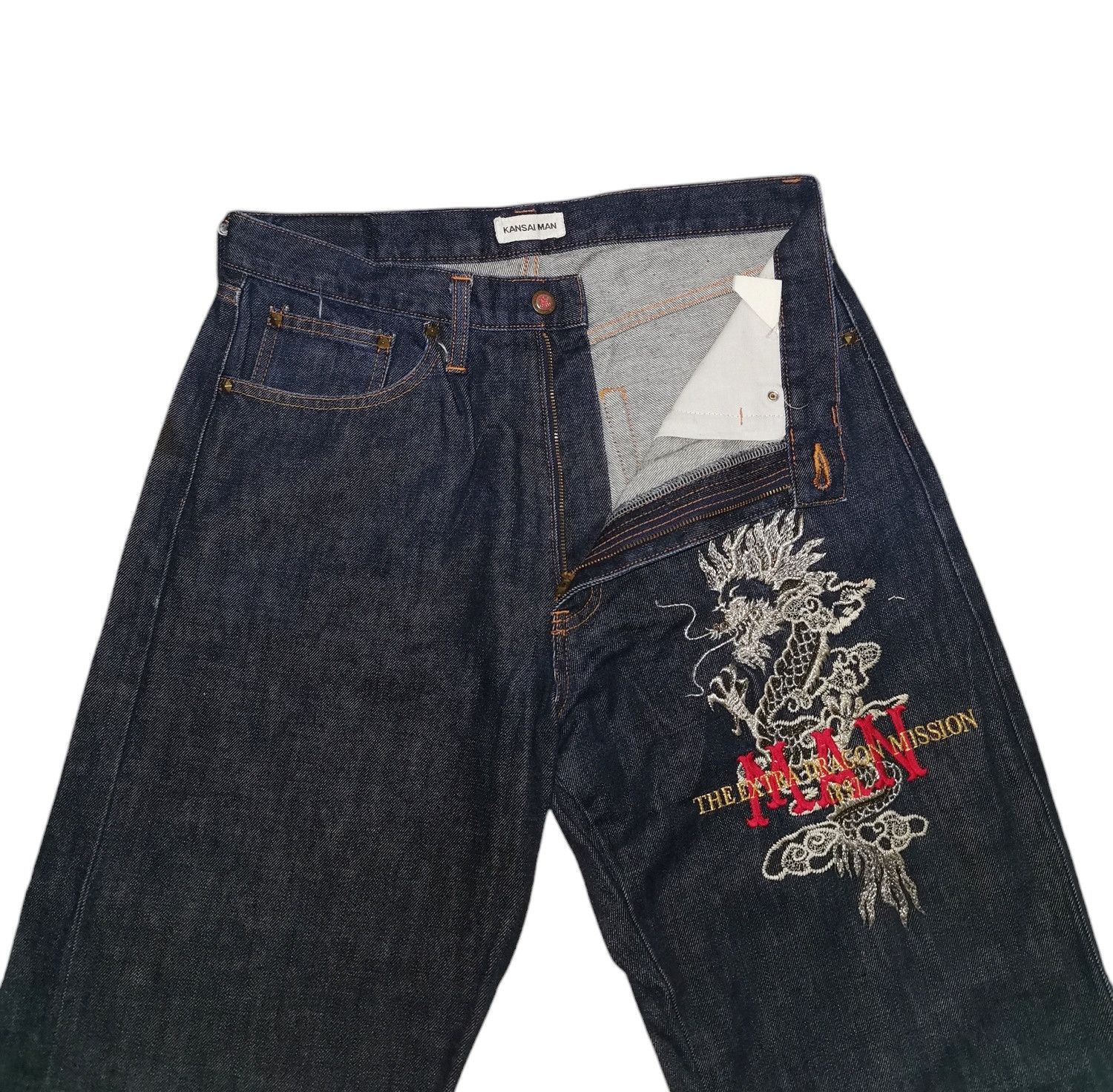 Japanese Brand × Jean × Kansai Yamamoto Kansai Yamamoto Man Japan Dragon Ankle Jeans Size US 31 - 7 Thumbnail