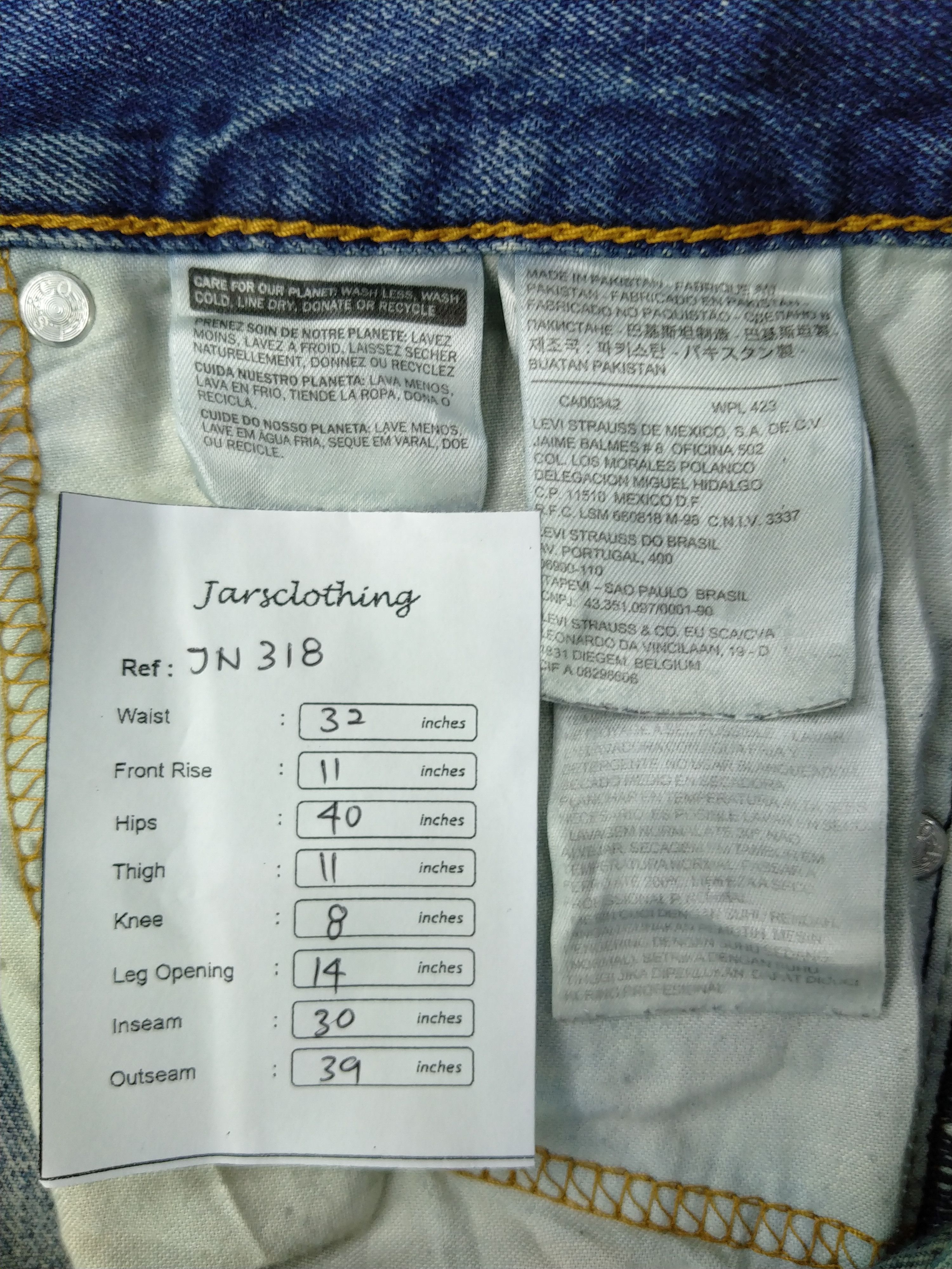 Levi's Vintage Levi's 513 Distressed 32 x 30 Denim -JN318 Size US 32 / EU 48 - 8 Thumbnail