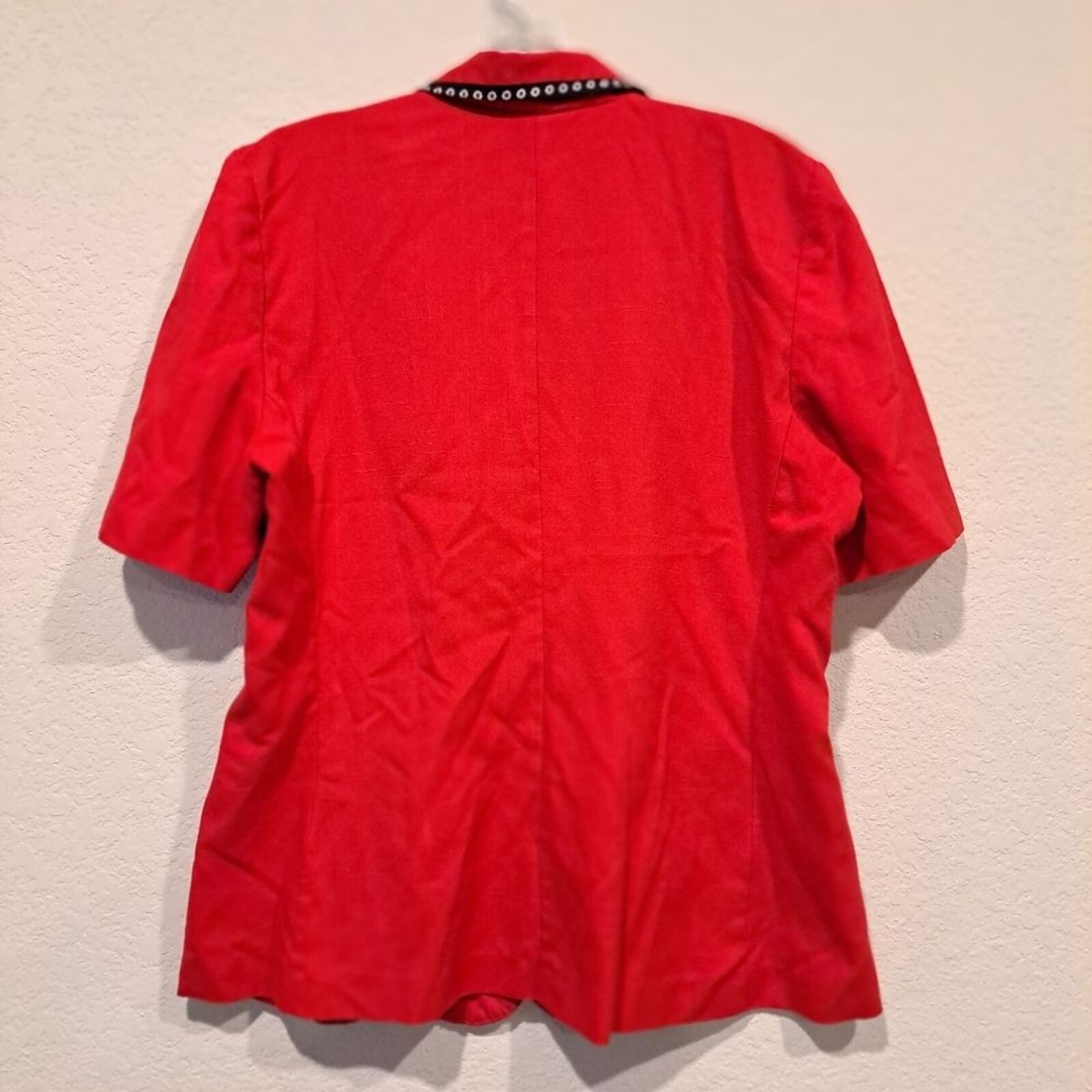 Other Elegant vintage red blouse pearl buttons collar shacket 12 Size XL / US 12-14 / IT 48-50 - 7 Thumbnail