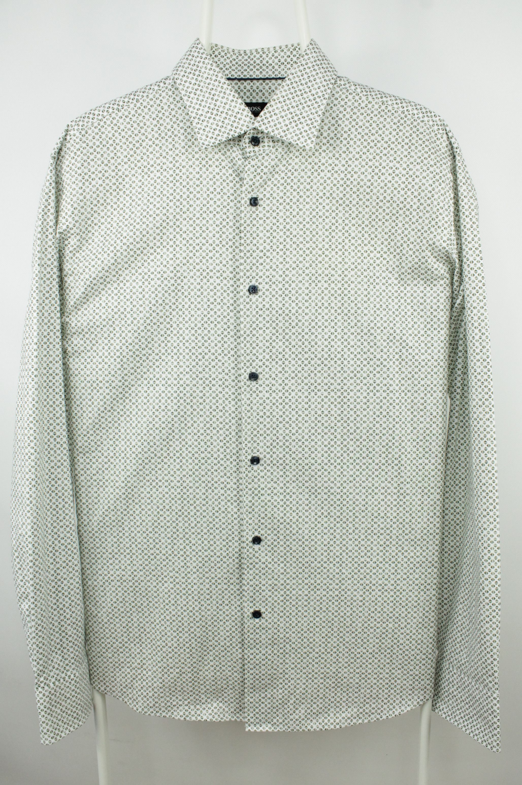 Designer × Hugo Boss Hugo Boss H-Joe Micro Pattern Regular Fit Dress Shirt Men's Size US L / EU 52-54 / 3 - 1 Thumbnail