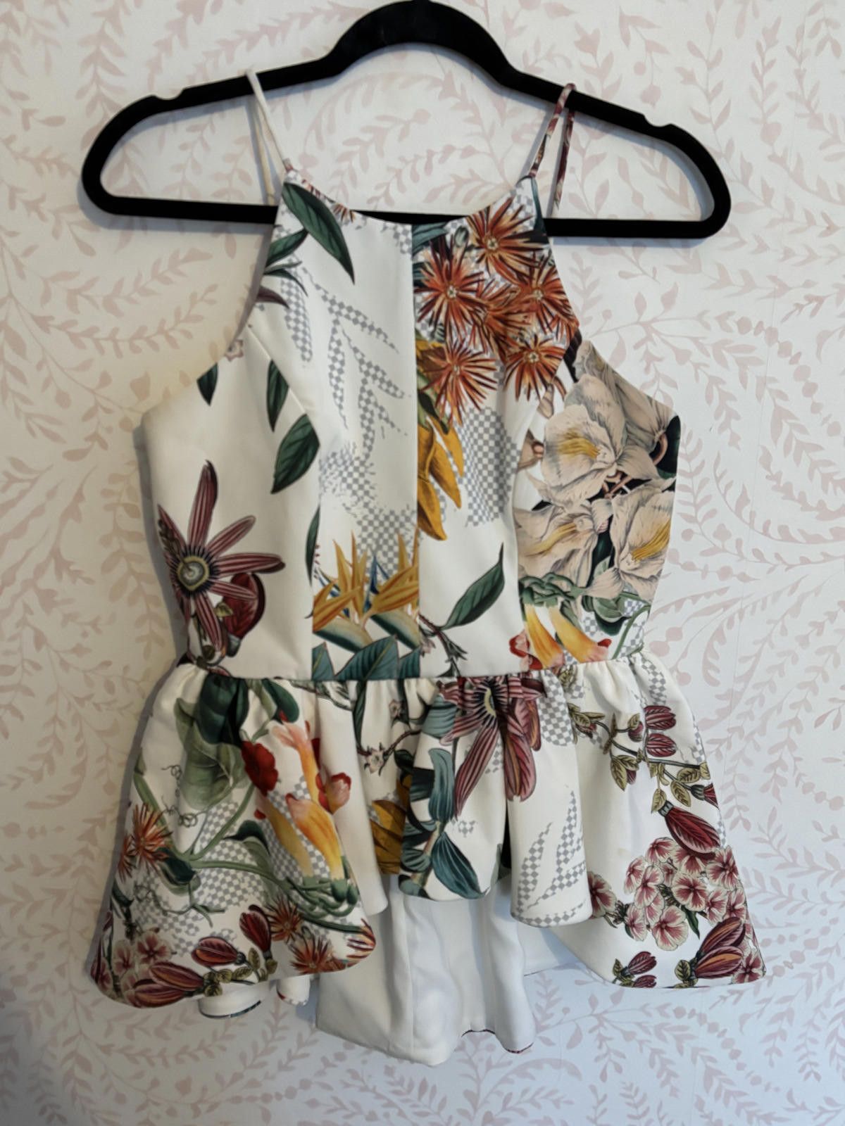 Other Anthropologie Dahlia Floral Peplum Top with Spaghetti Straps Size S / US 4 / IT 40 - 1 Thumbnail