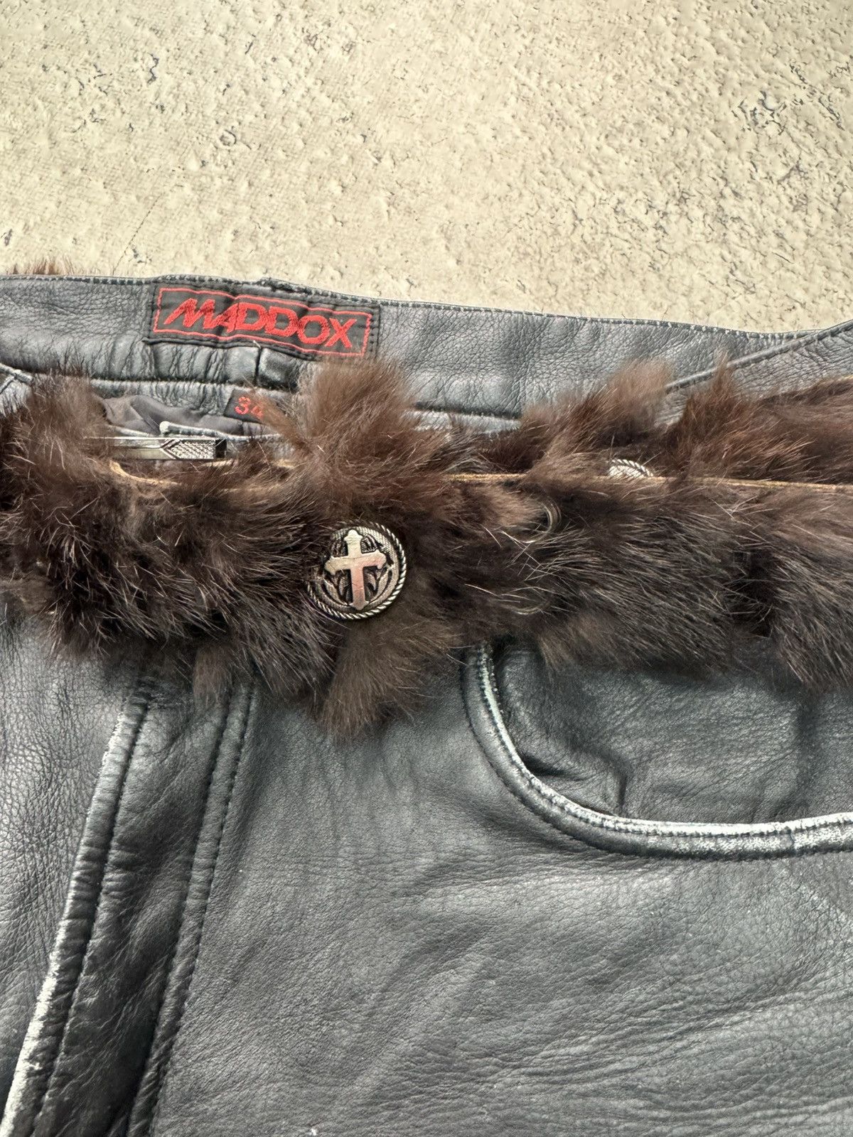 Le Grande Bleu (L.G.B.) Rare Fur fuzzy y2k Legrandebleu style leather belt rare Size ONE SIZE - 3 Thumbnail