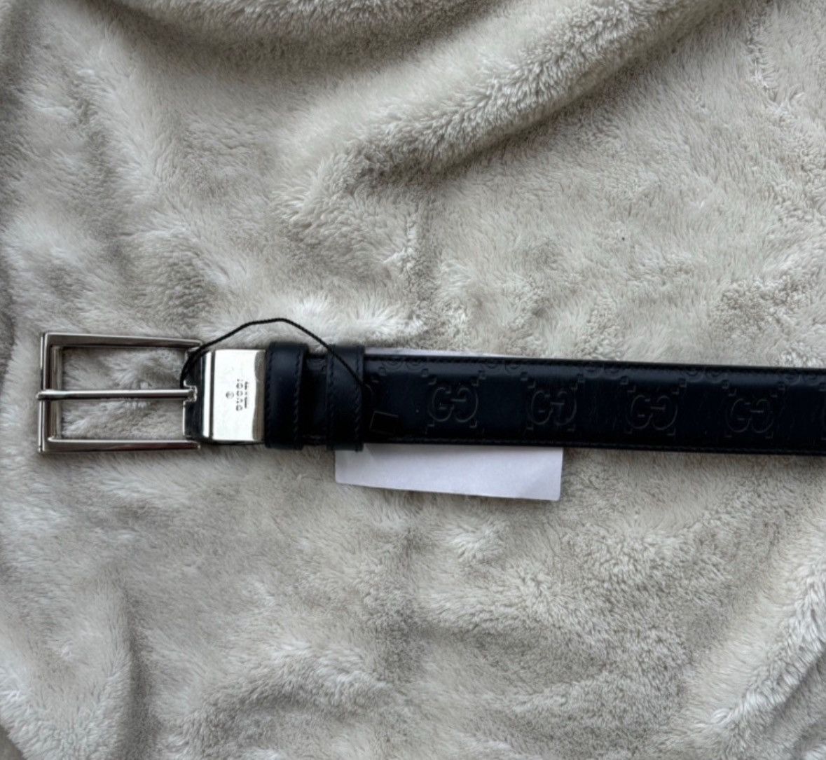Gucci Gucci Navy Monogram GG Belt Size 32 - 2 Thumbnail