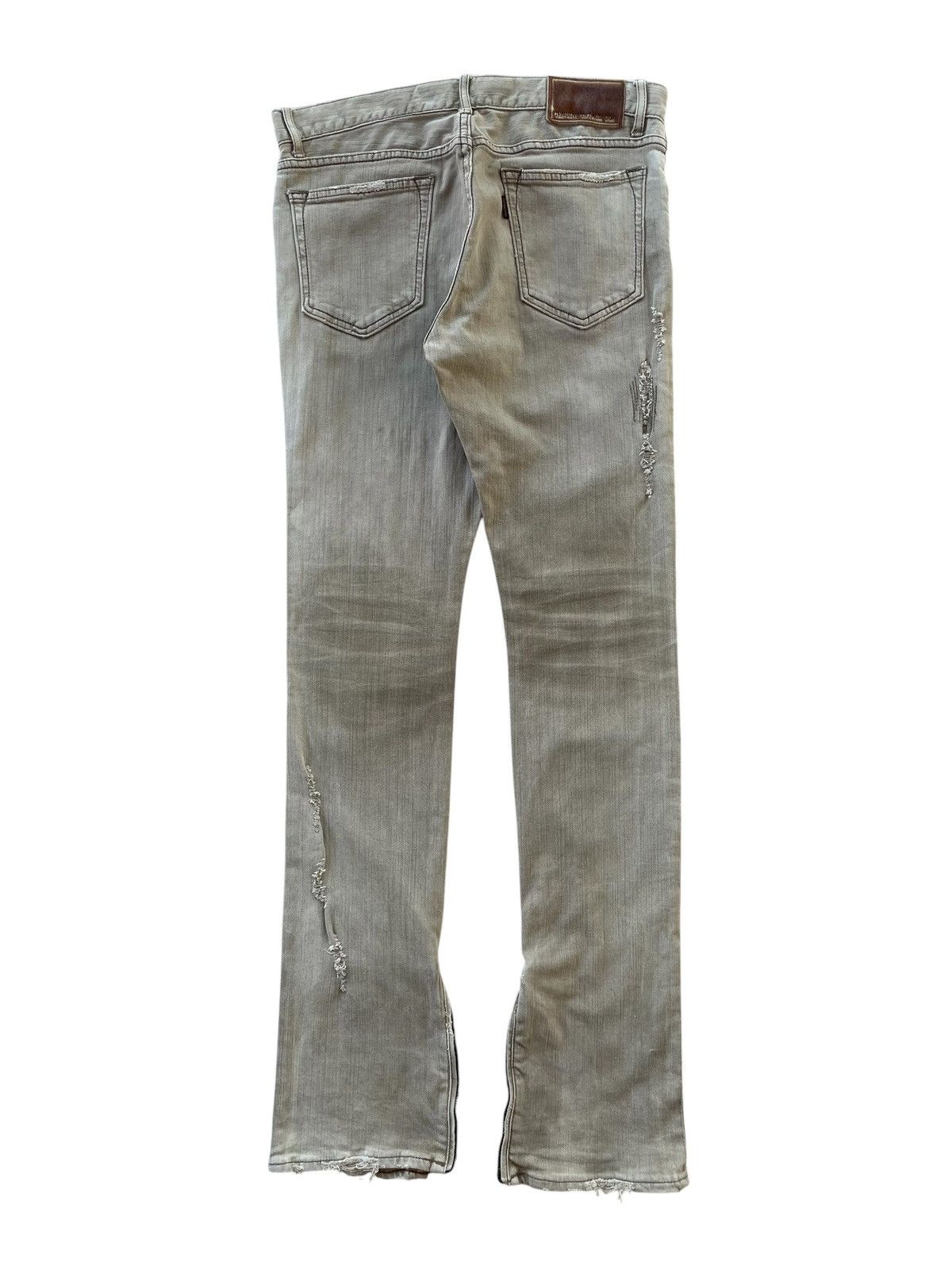 Vintage GOA - Flared Distressed Zipper Bottom Jeans