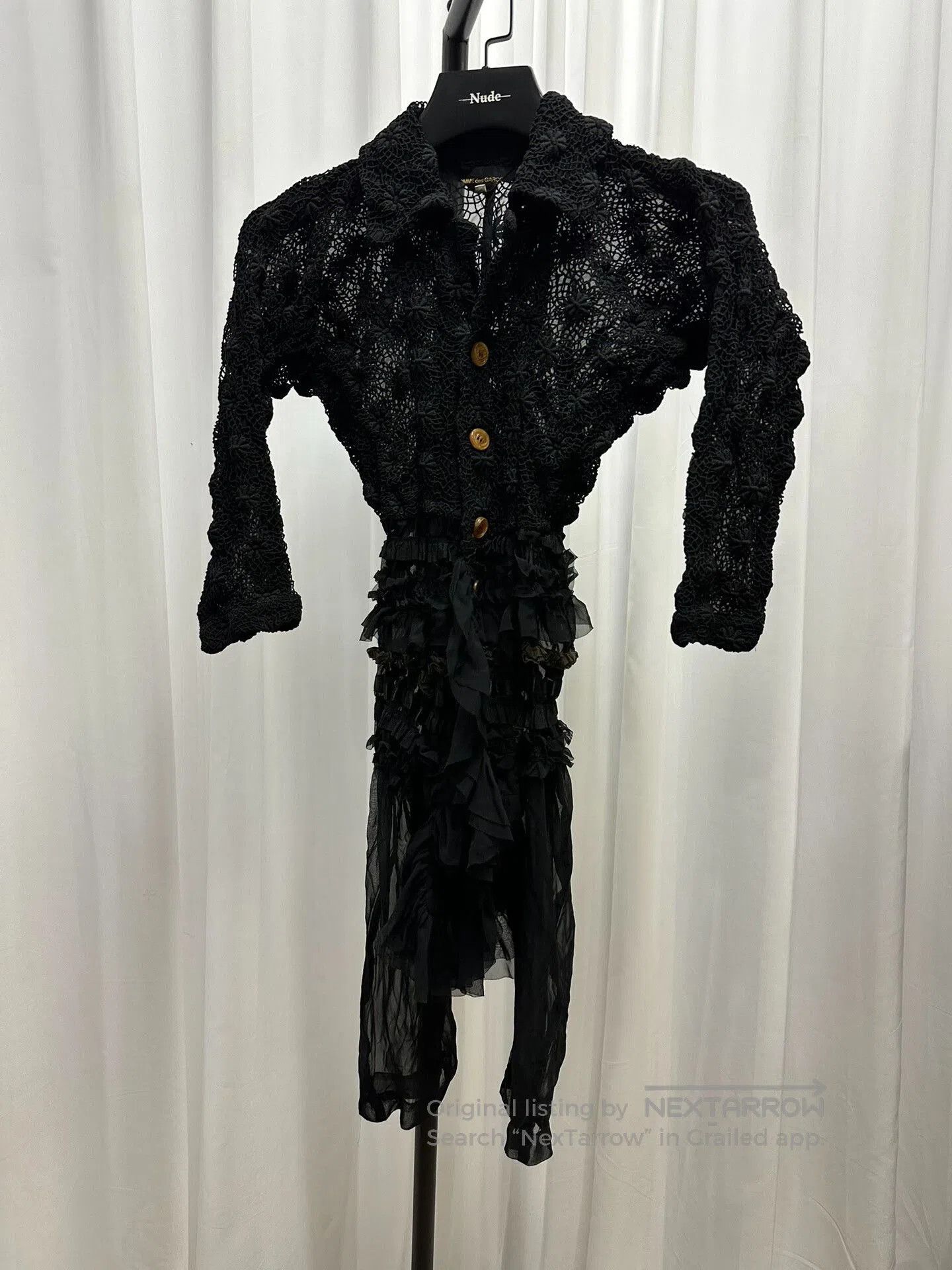 Comme des Garcons Comme des Garçons Black Lace Dress. Size S / US 4 / IT 40 - 1 Thumbnail