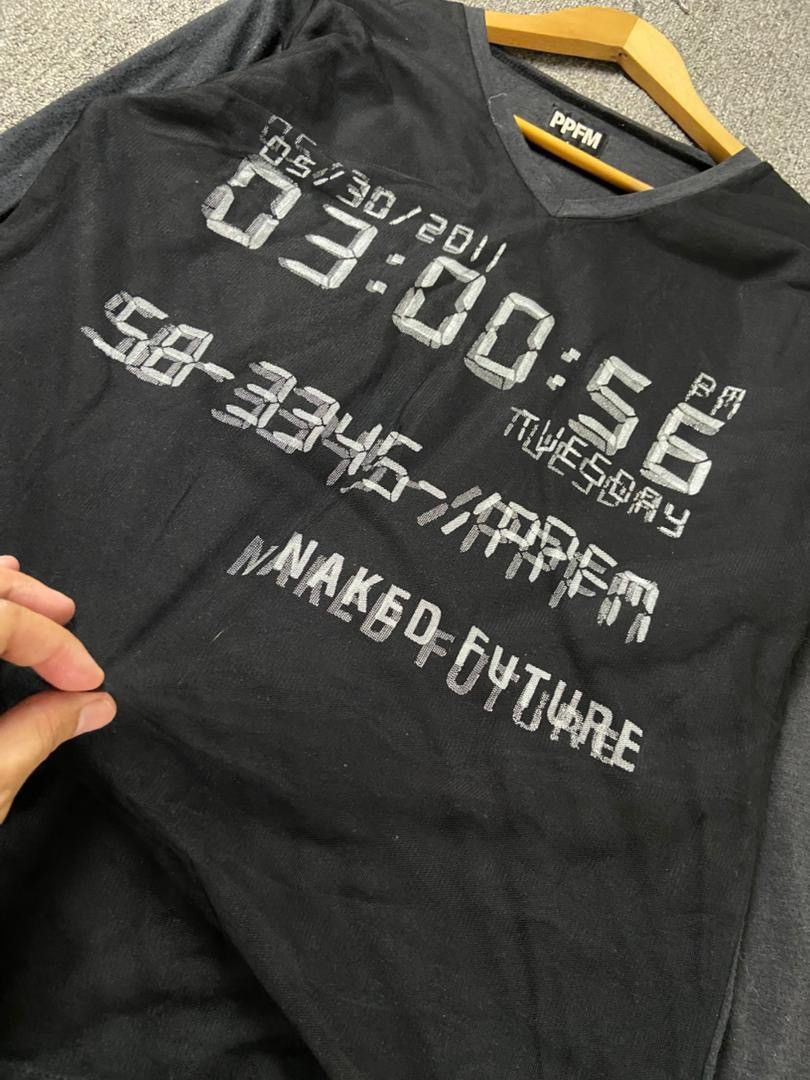 PPFM Vintage PPFM Digital Date & Time Graphic Shirt (201) Size US L / EU 52-54 / 3 - 6 Thumbnail
