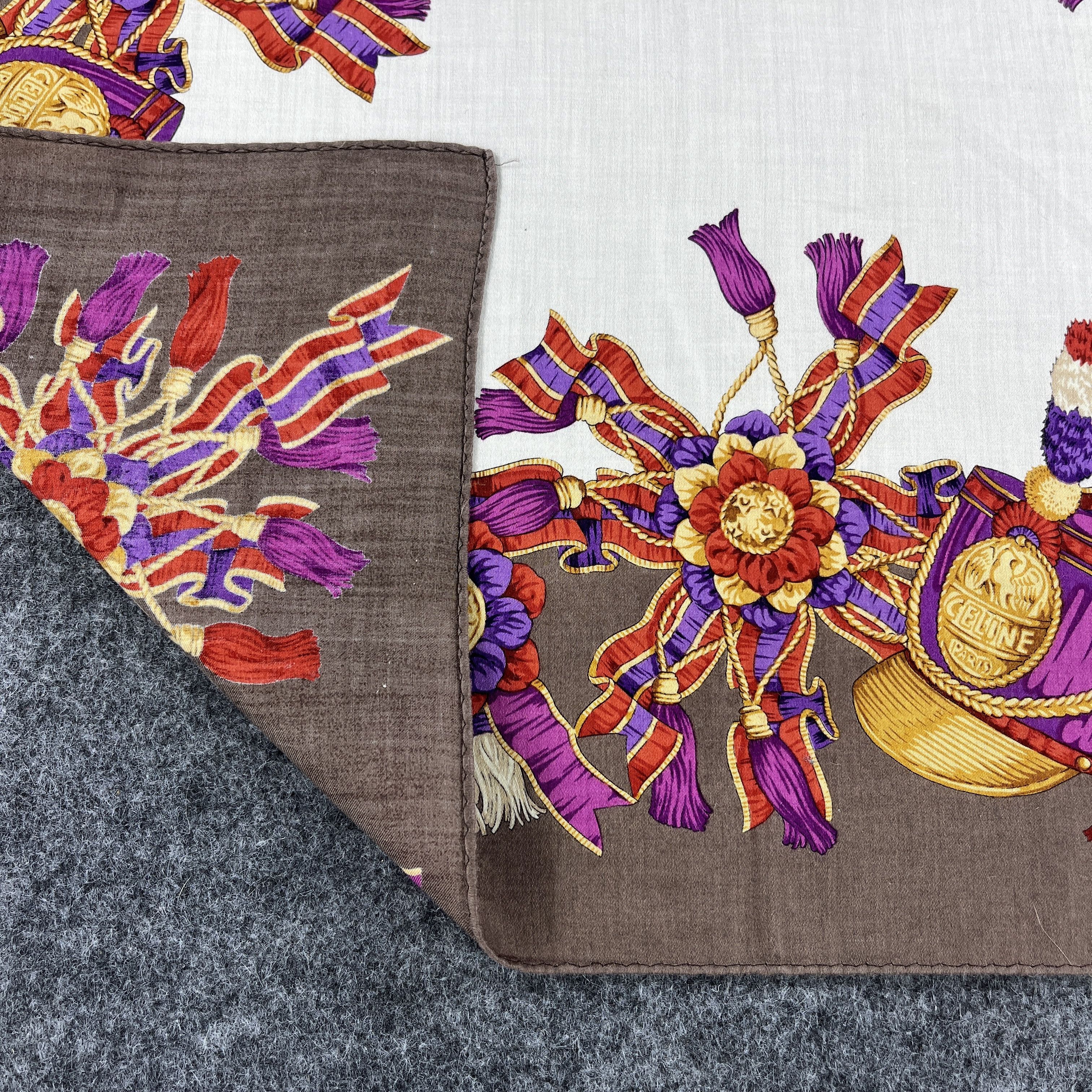 Vintage Vintage Celine Handkerchief / Bandana / Neckerchief B113 Size ONE SIZE - 11 Thumbnail