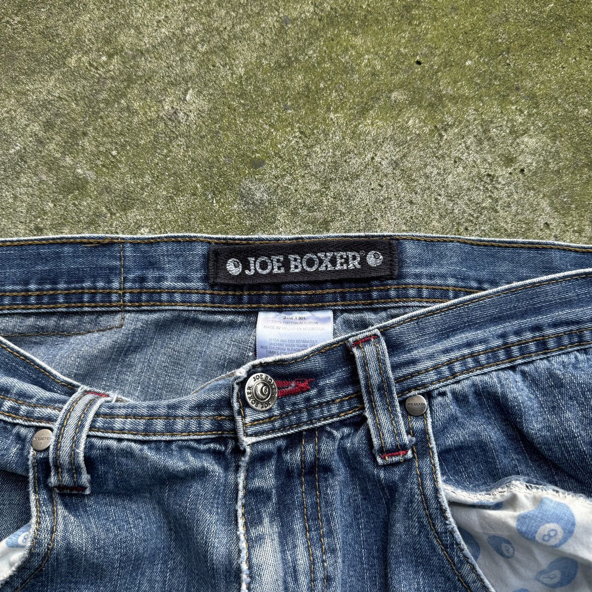 Vintage Thrashed Faded Distressed Baggy Wide Skater Jeans ERD Grunge Size US 33 - 8 Thumbnail