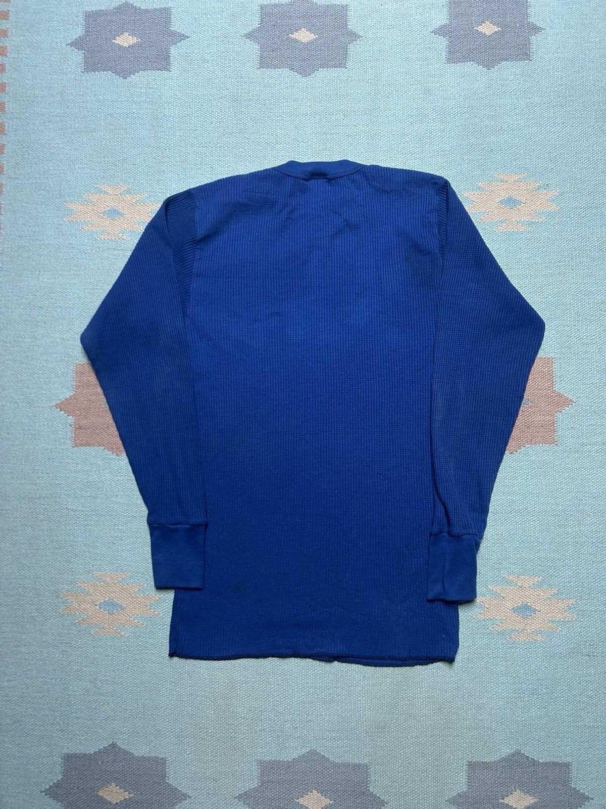 Vintage Vtg waffle knit thermal shirt Big Yank navy blue base medium Size US M / EU 48-50 / 2 - 6 Thumbnail
