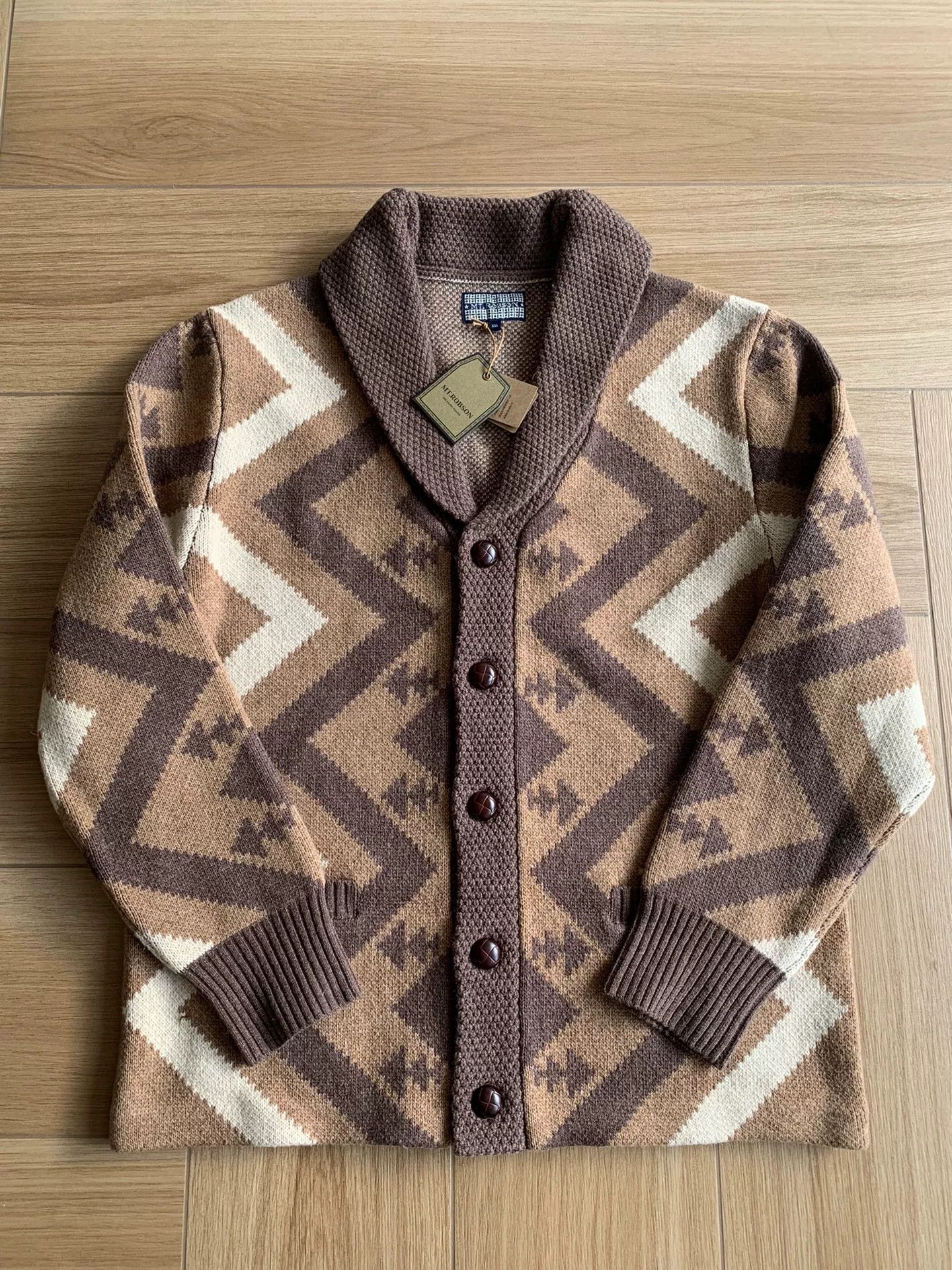 Mt. RAINIER DESIGN MT.ROBSON Southwest Wool Cardigan Size US XXL / EU 58 / 5 - 1 Thumbnail