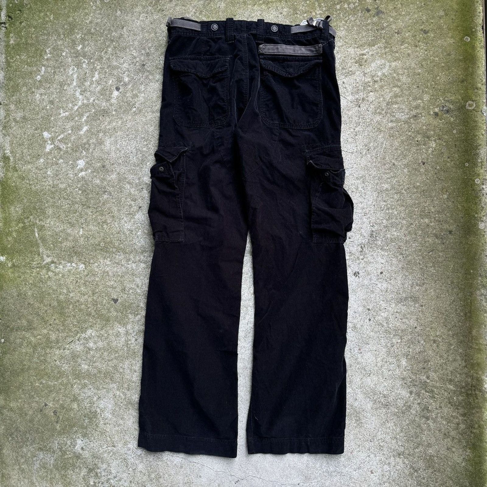 Vintage Vintage Gap Black Corduroy Cargo Pants ERD Grunge Chrome Size US 34 / EU 50 - 2 Thumbnail