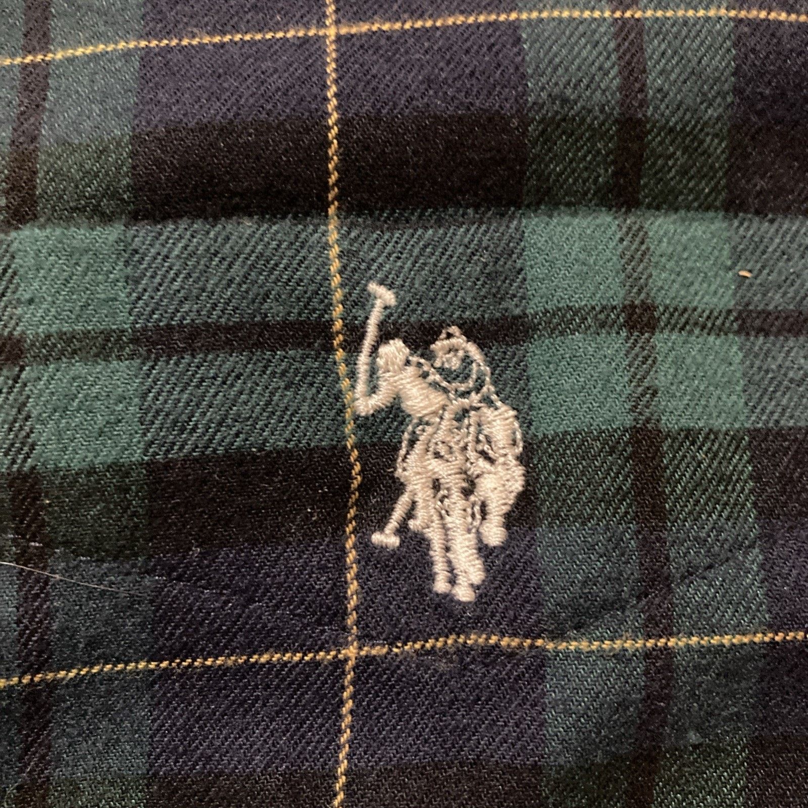 Other Skater US Polo Assn Flannel Shirt Mens Blue Green Plaid L Size US L / EU 52-54 / 3 - 3 Thumbnail