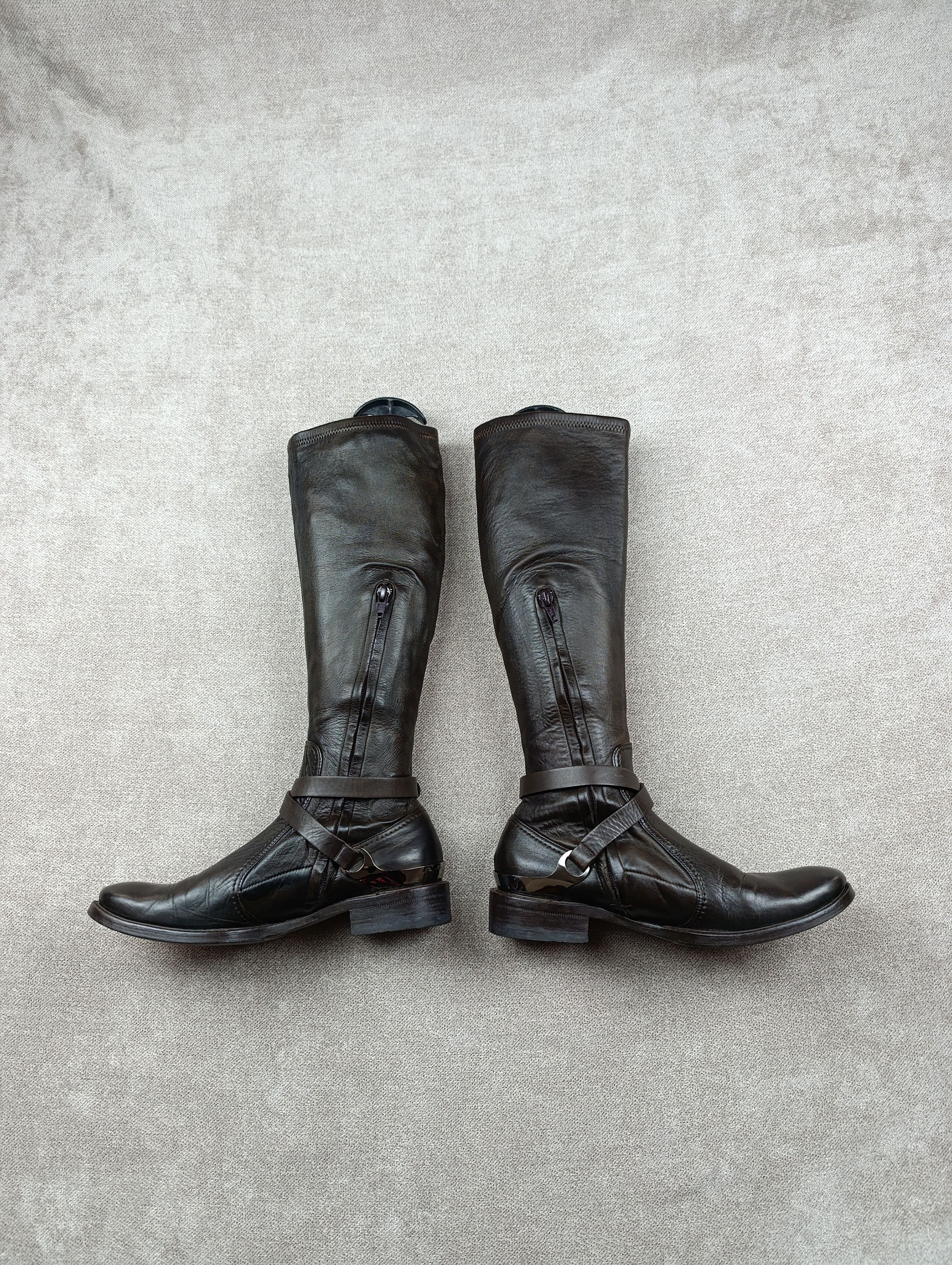 Celine CELINE KNEE-HIGH LEATHER COWBOY BOOTS SIZE 37 Size US 7 / IT 37 - 10 Thumbnail