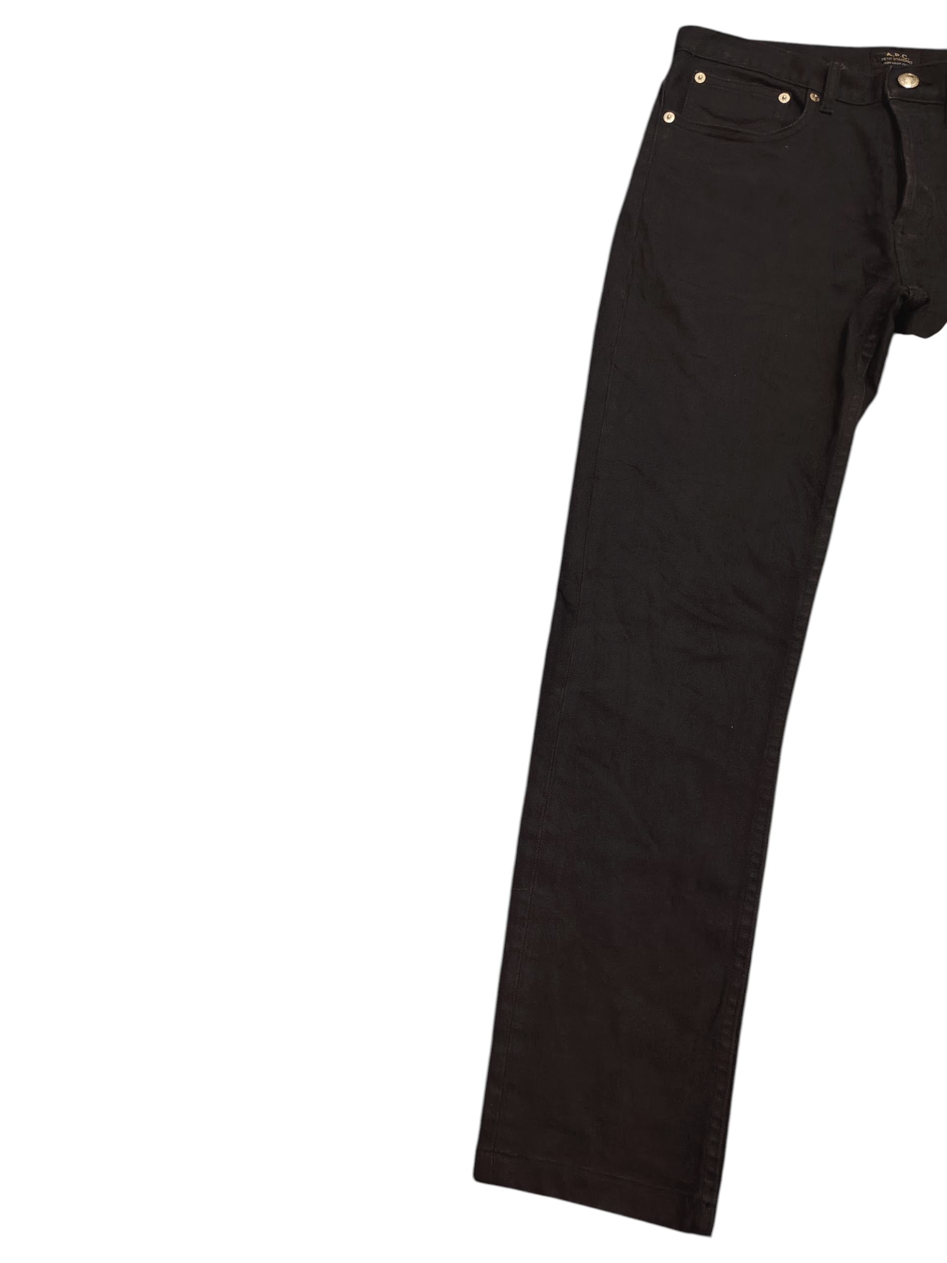 A.P.C. A.P.C Petit Standard Jean Droit Etroit Stretch Black Jeans Size US 30 / EU 46 - 4 Thumbnail