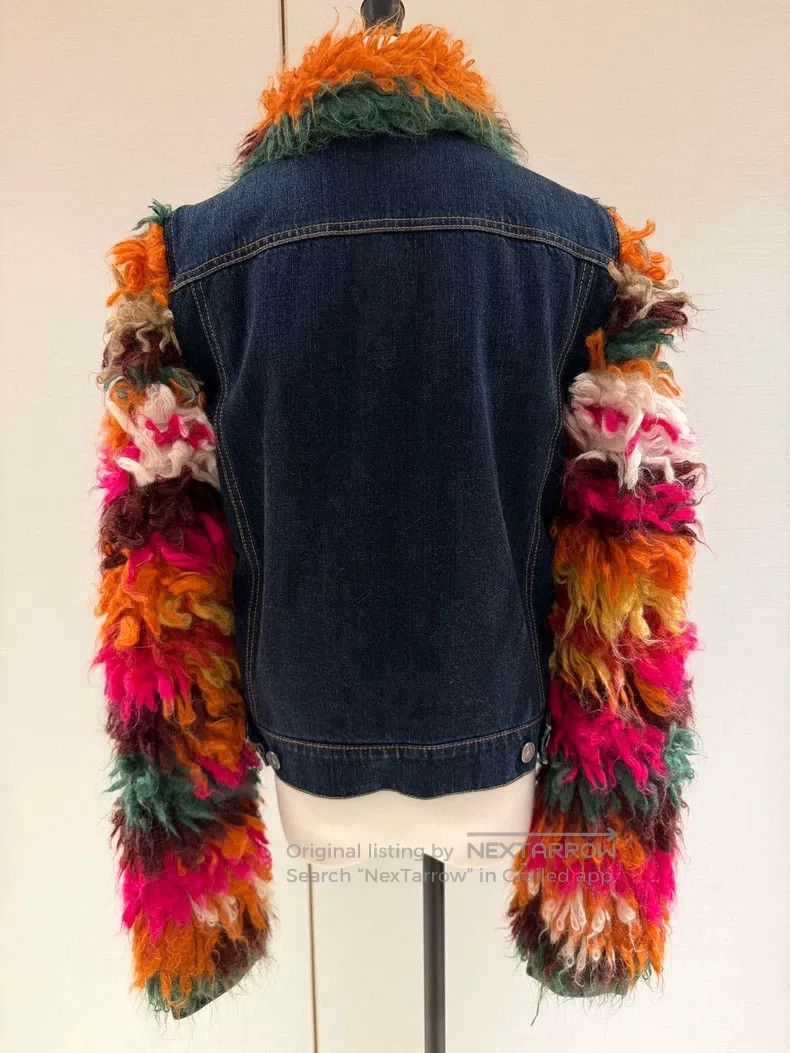 Dior Dior Colourful fur sleeve denim jacket Size XS / US 0-2 / IT 36-38 - 2 Thumbnail