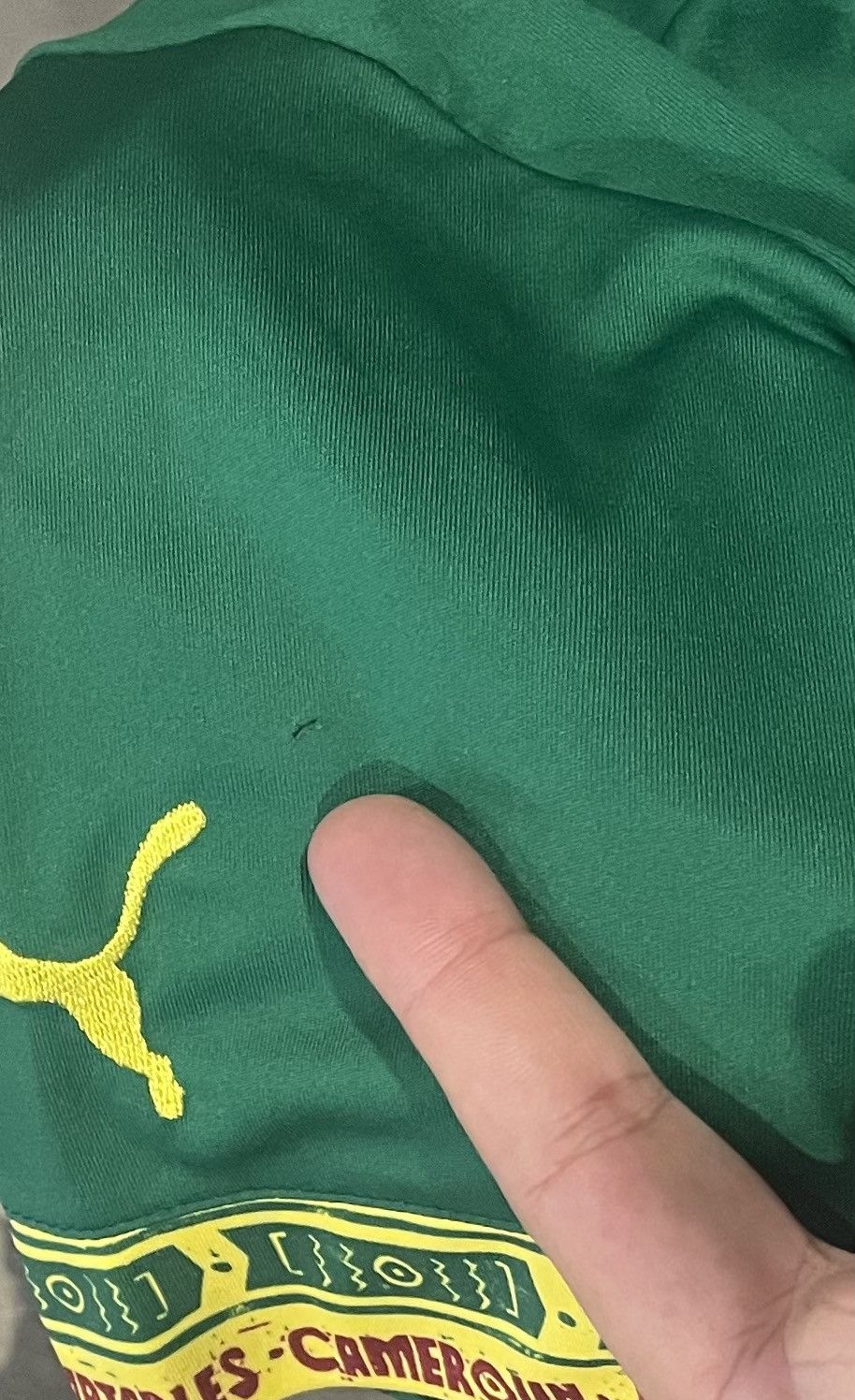 Puma Puma 2014/15 Cameroon AFCON Soccer Jersey Green Men’s Medium Size US M / EU 48-50 / 2 - 8 Thumbnail