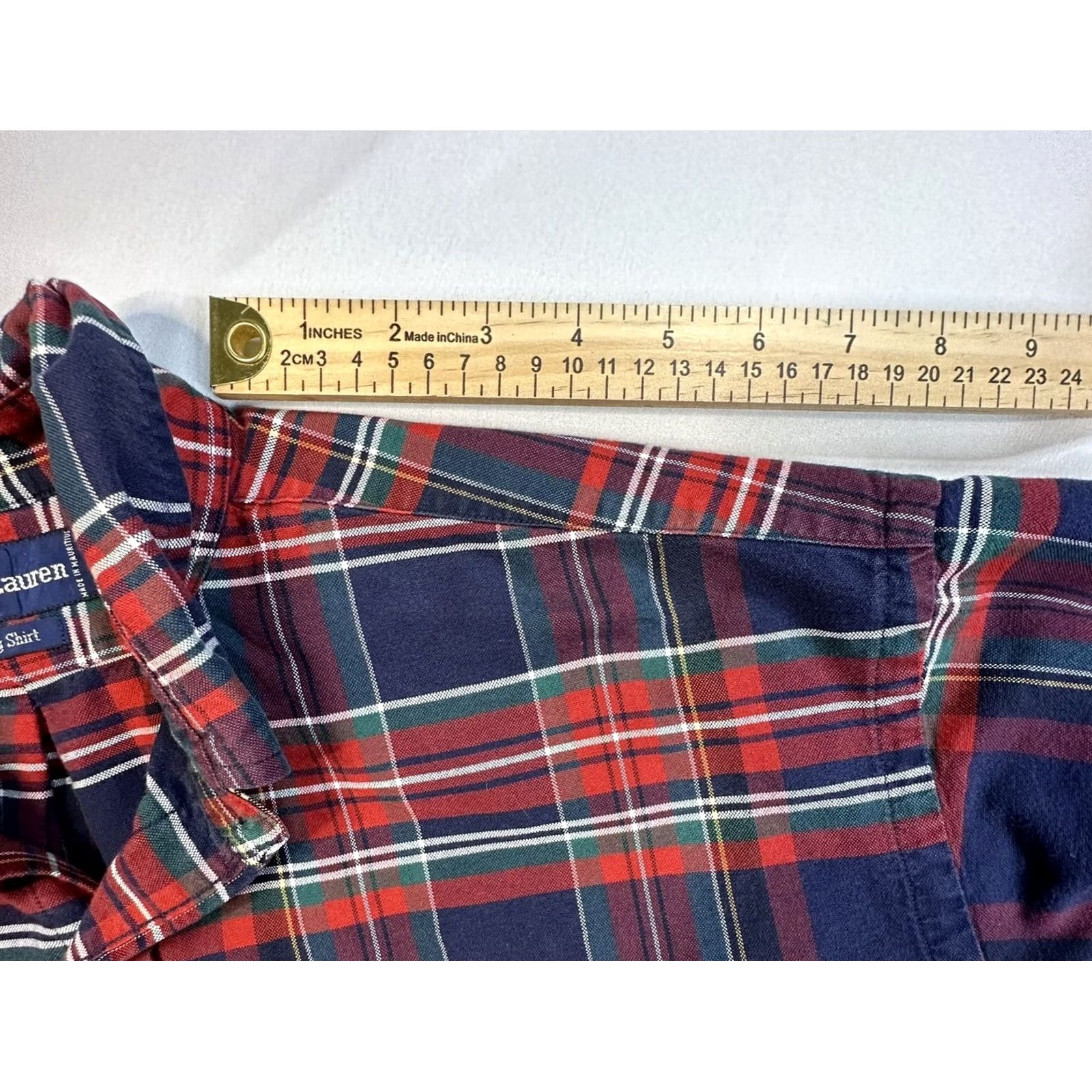 Ralph Lauren VINTAGE Ralph Lauren Shirt L Red Plaid Crest Logo Button-Up Men Size US L / EU 52-54 / 3 - 4 Thumbnail